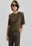 Carrington Padded Shoulder Tee - Olive