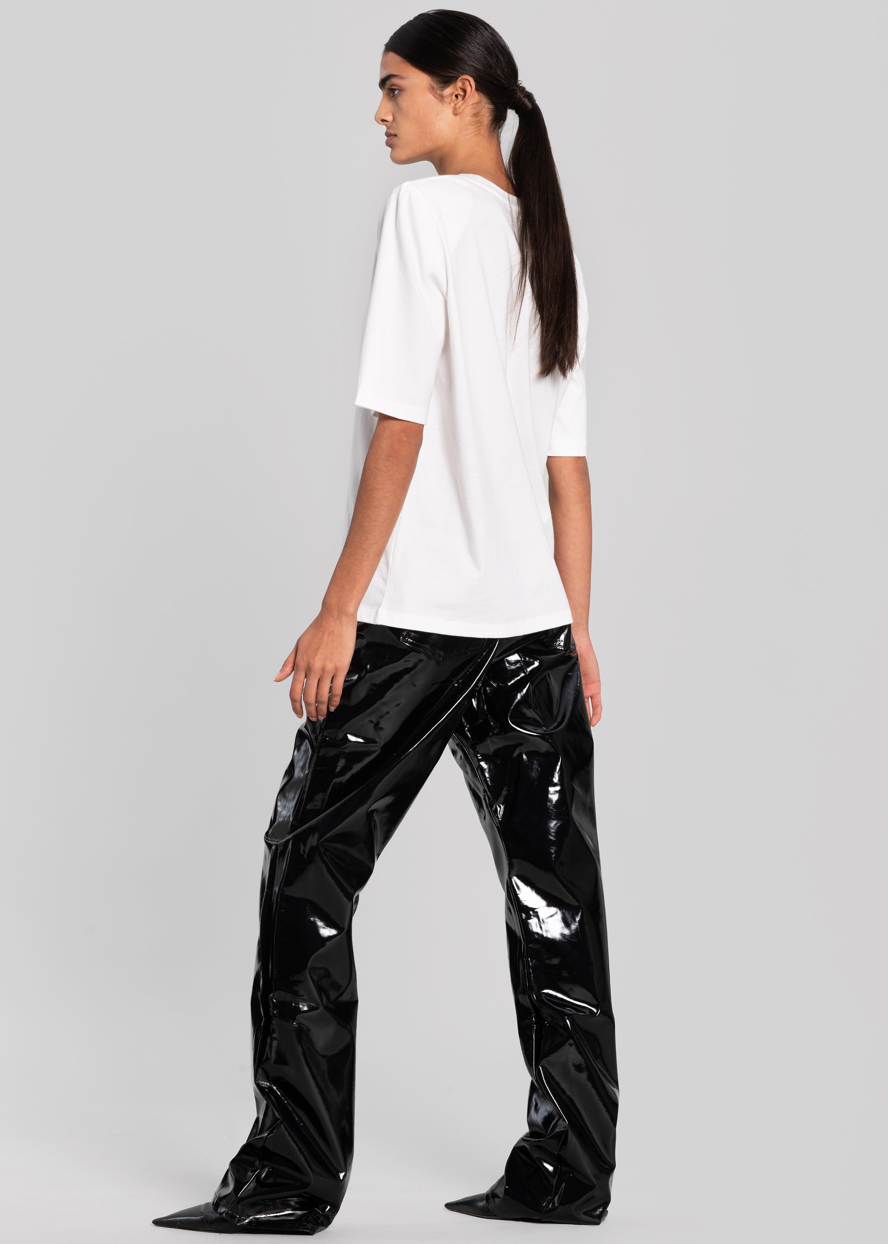Carrington Padded Shoulder Tee - White - 8