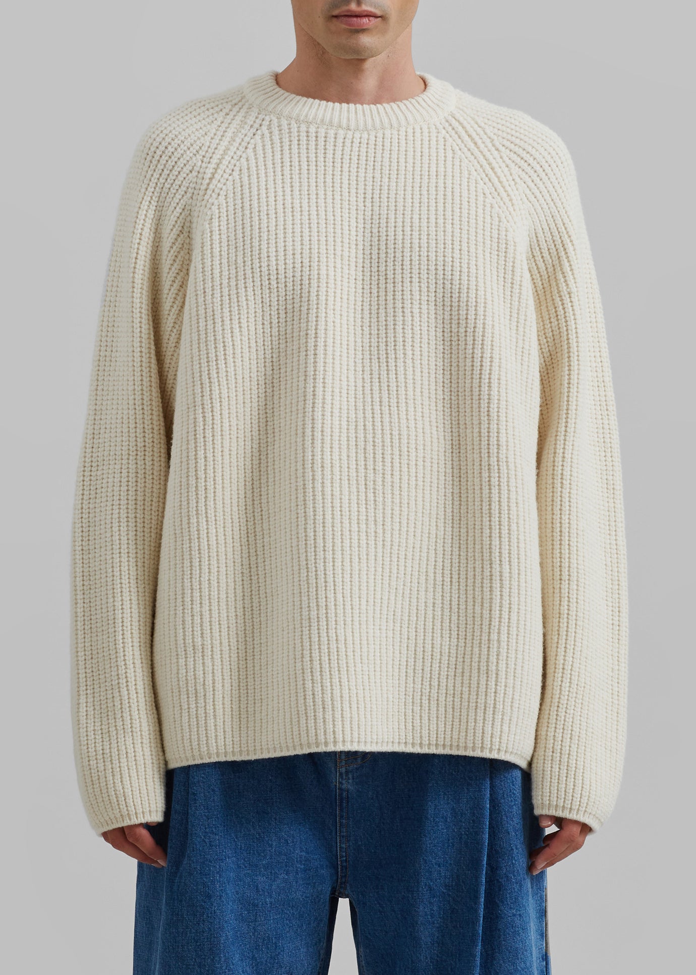 Carter Crew Neck Sweater - Beige - 1