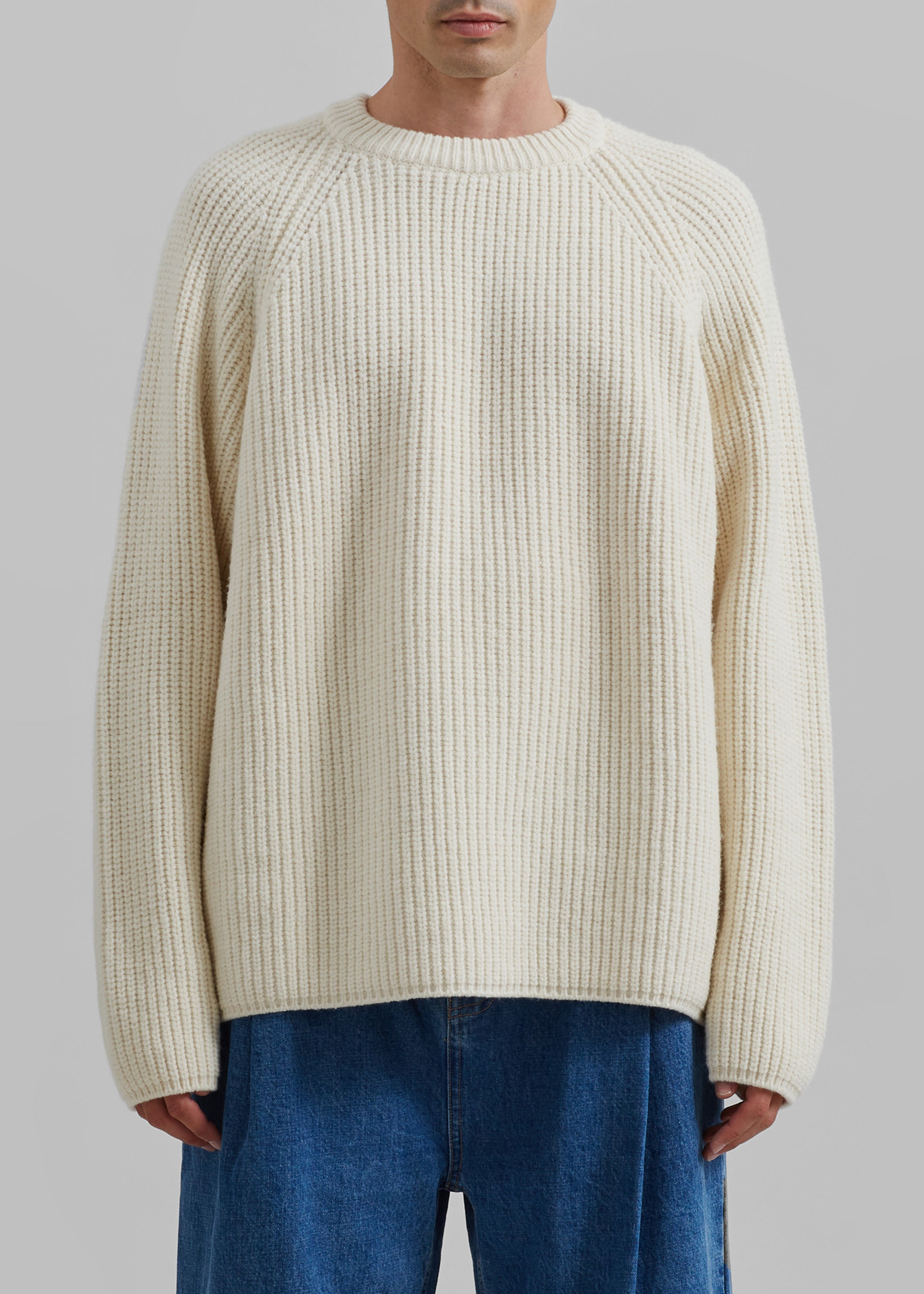 Carter Crew Neck Sweater - Beige - 2