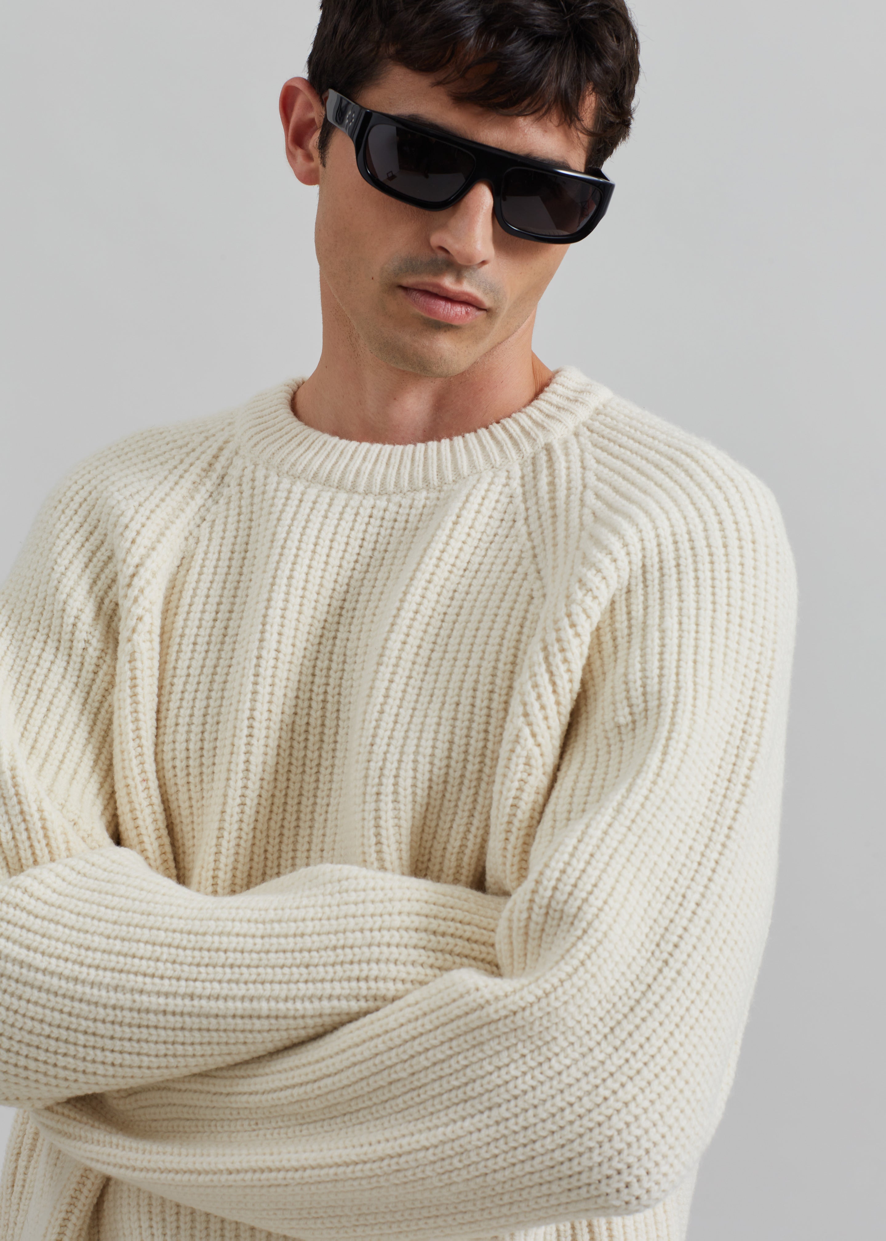 Carter Crew Neck Sweater - Beige - 5