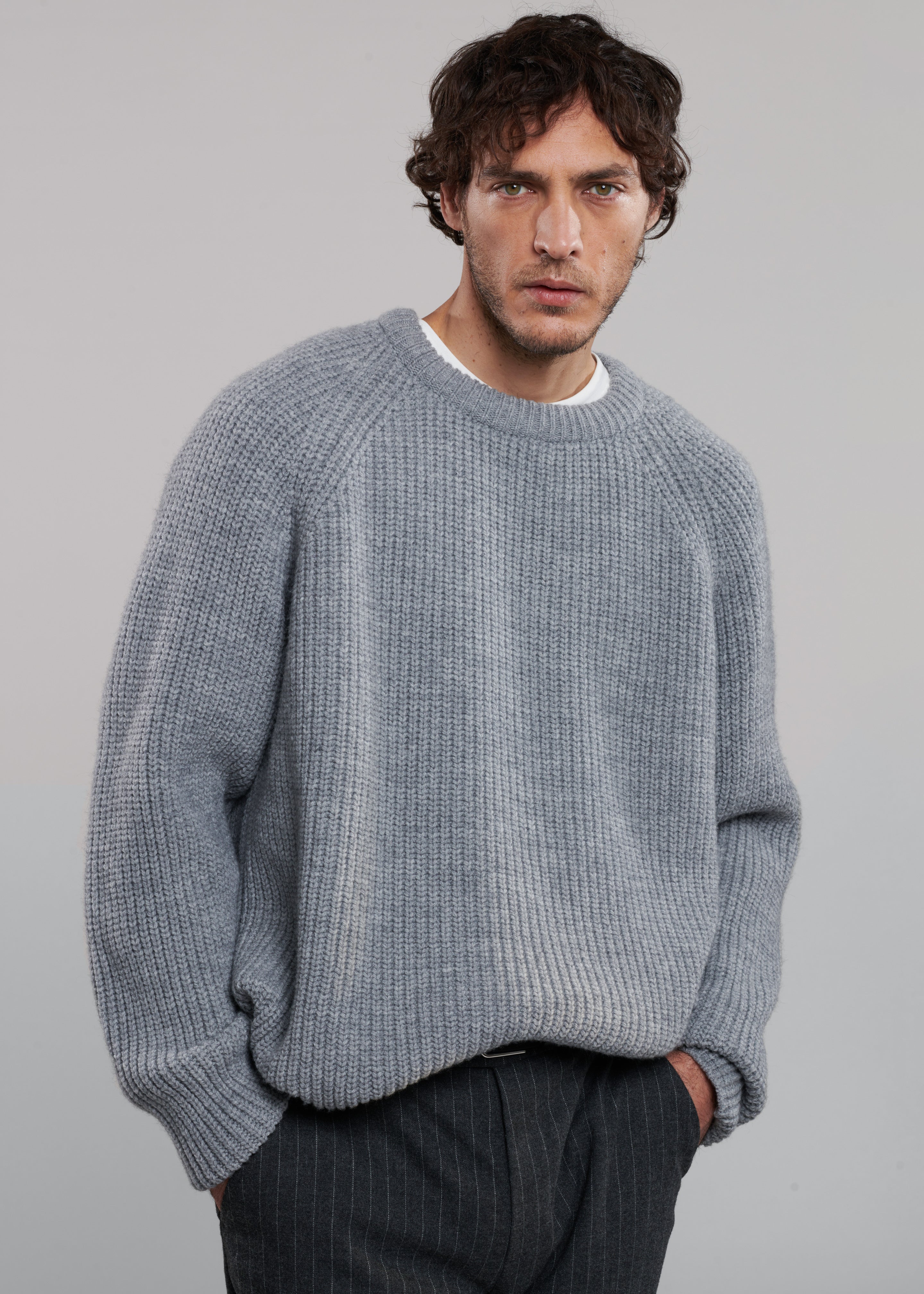 Carter Crew Neck Sweater - Grey - 4