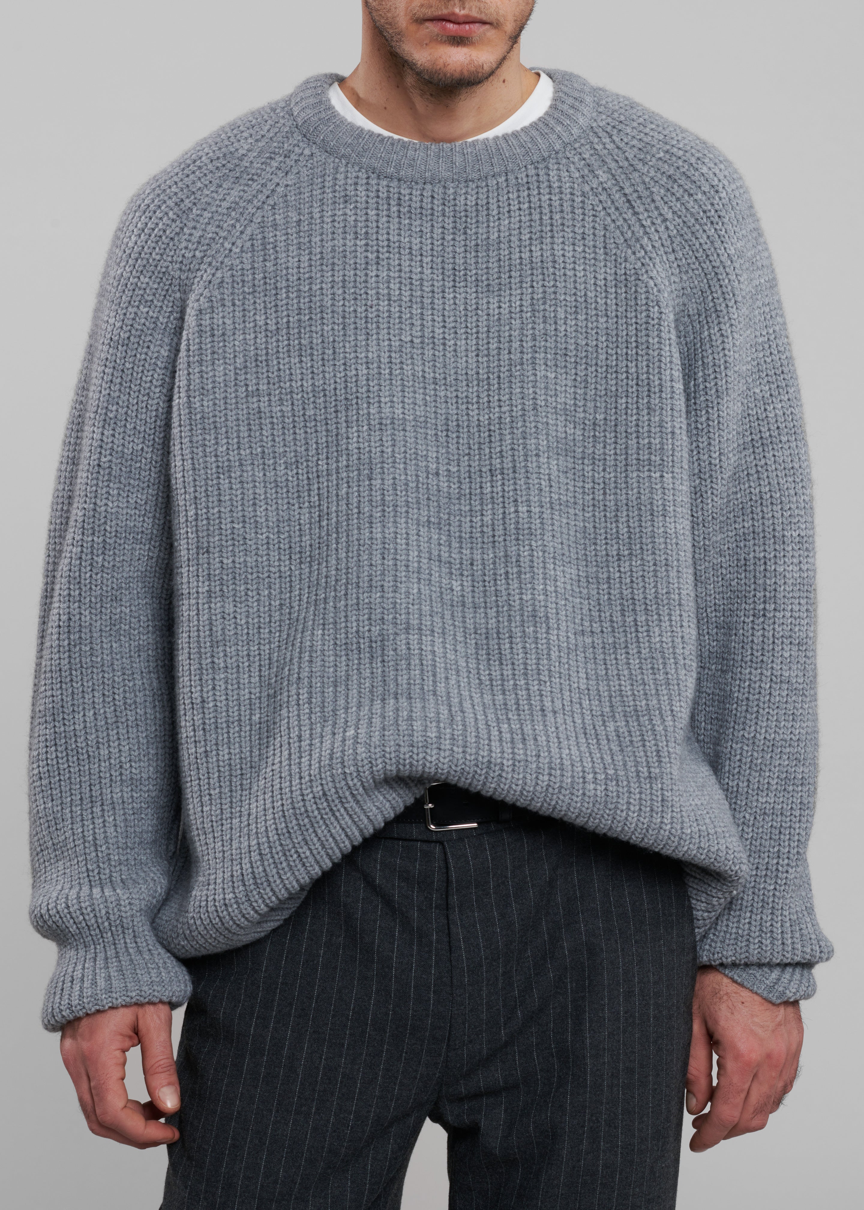 Carter Crew Neck Sweater - Grey - 5