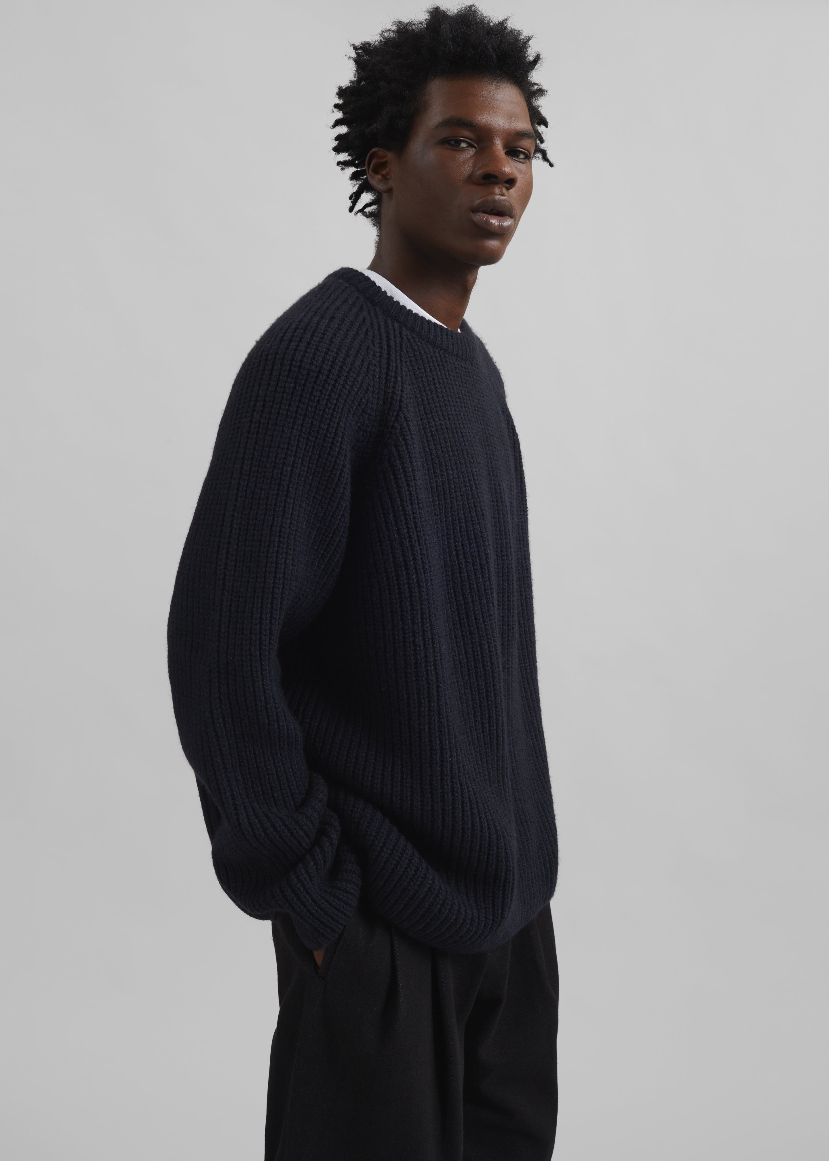 Carter Crew Neck Sweater - Navy - 4