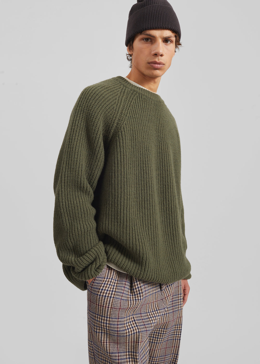 Carter Crew Neck Sweater - Olive