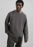 Carter Crewneck Sweater - Black Melange
