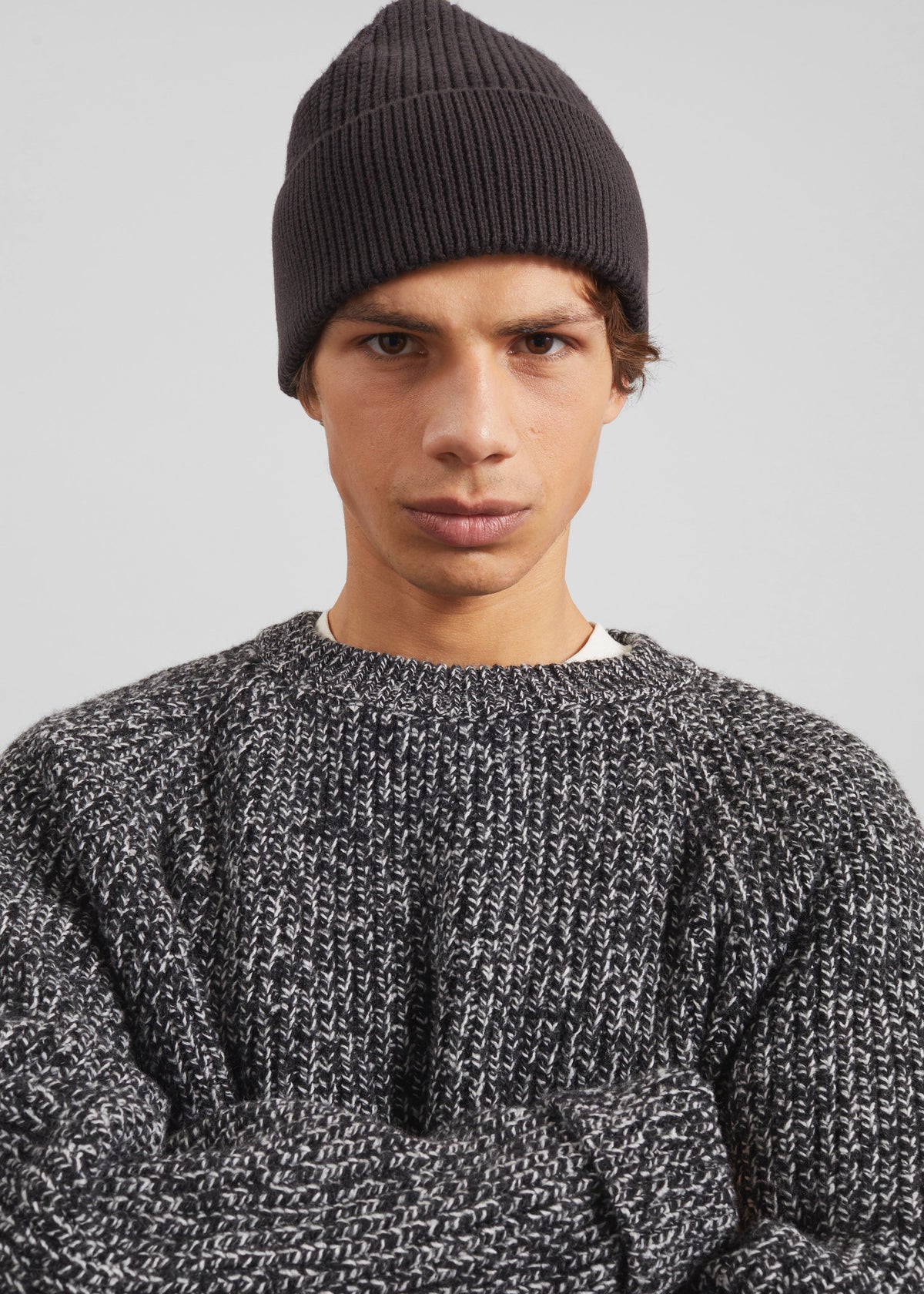 Carter Crewneck Sweater - Black Melange - 5