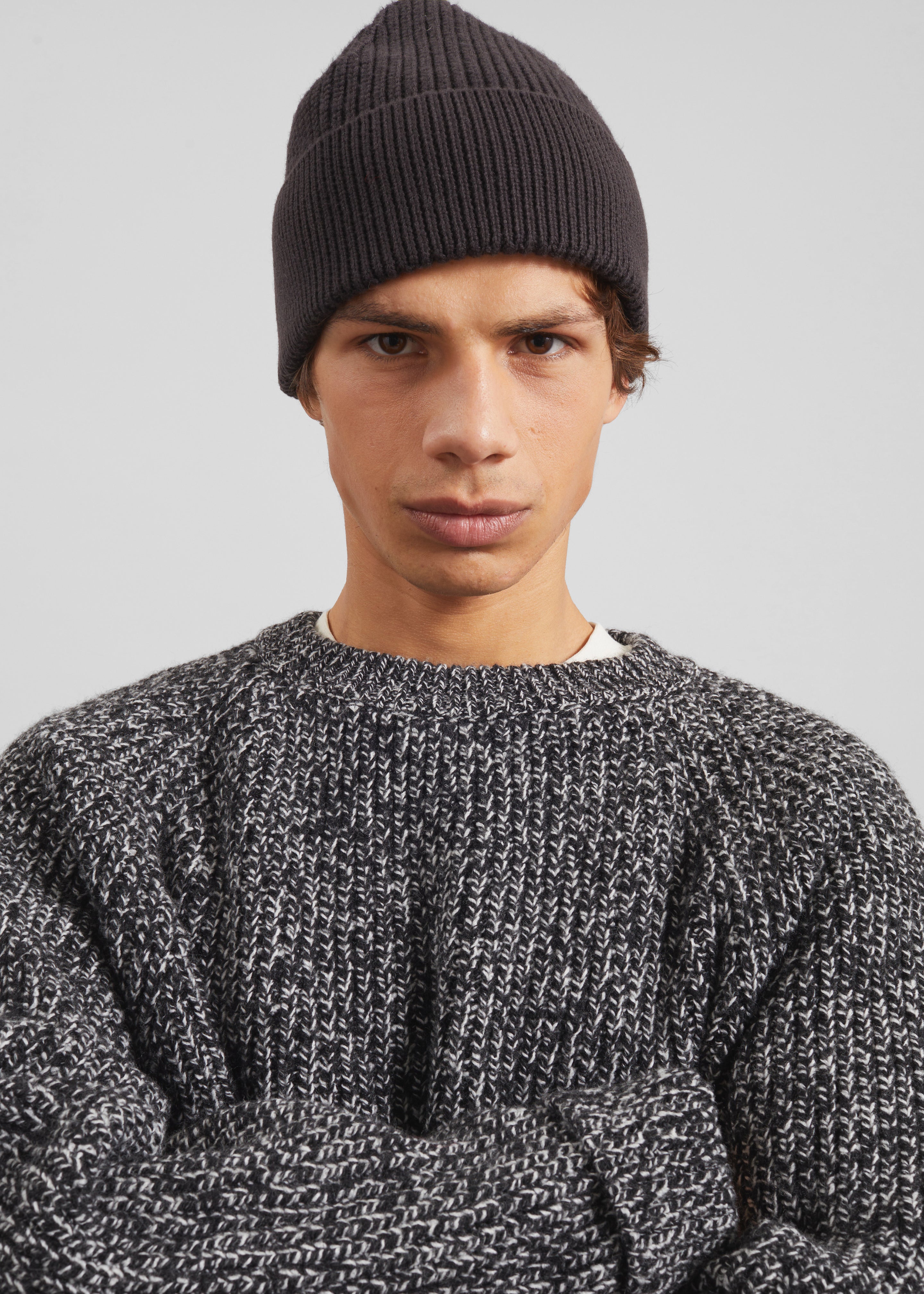 Carter Crewneck Sweater - Black Melange - 5