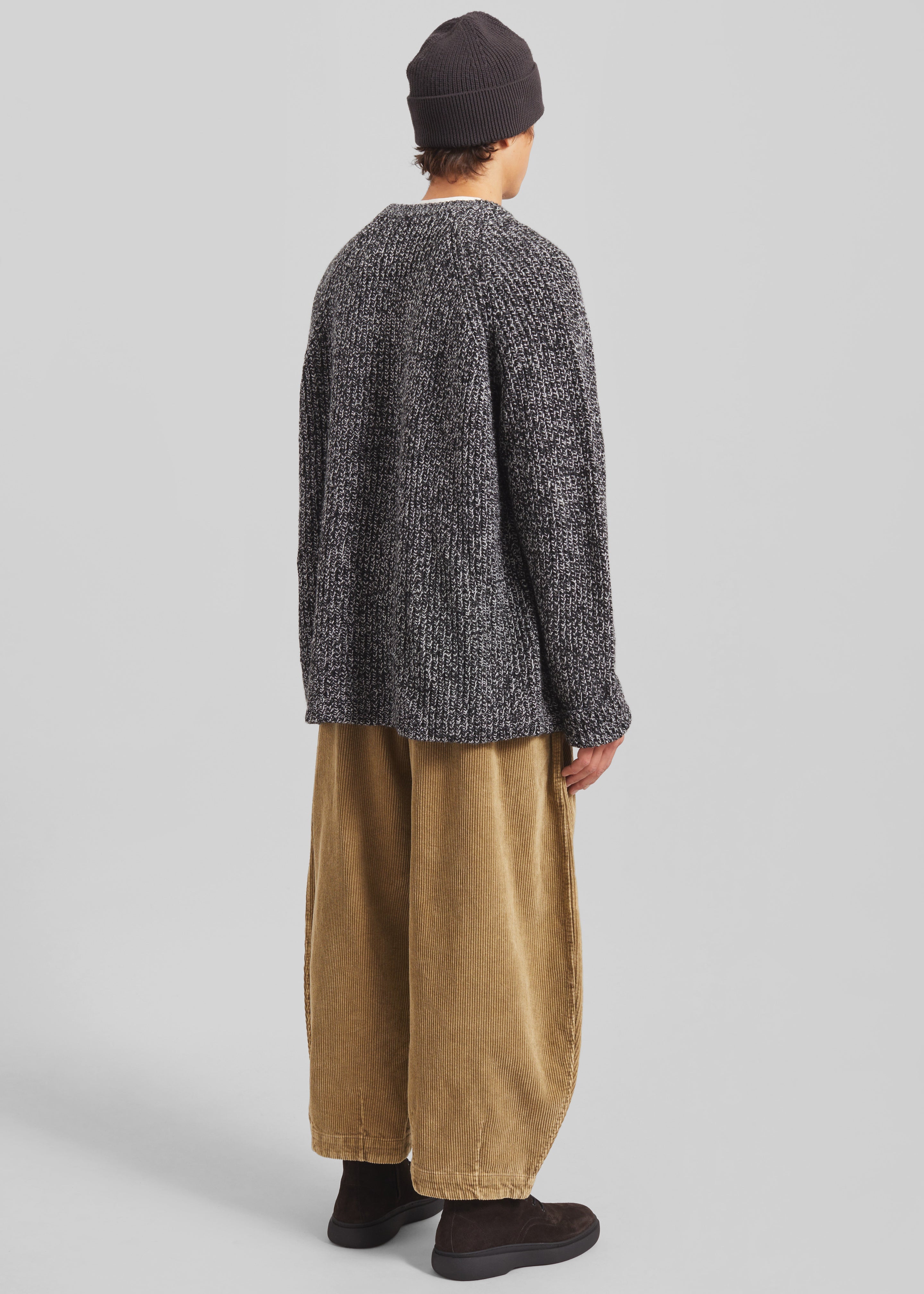 Carter Crewneck Sweater - Black Melange - 4