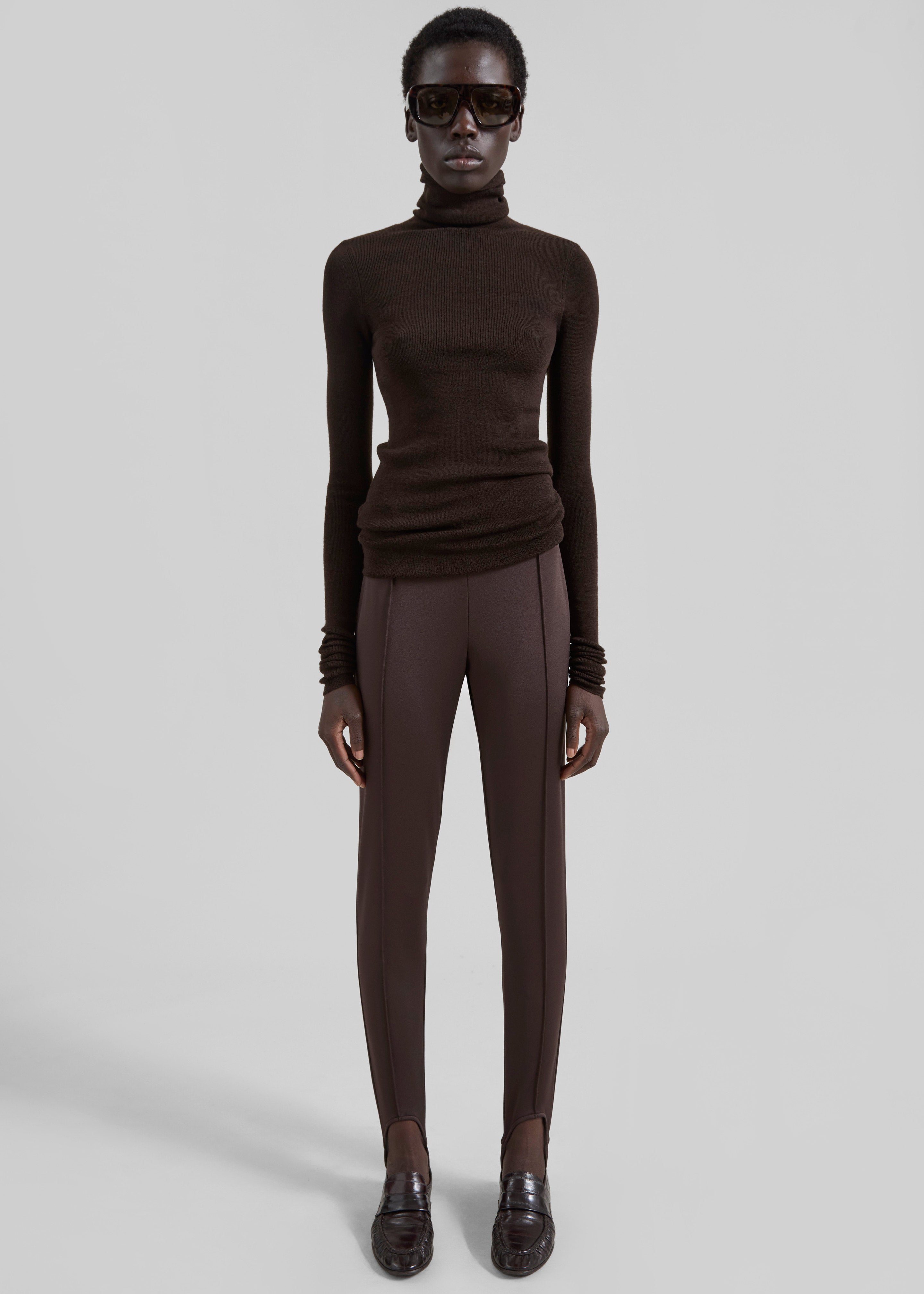 Caserta Stirrup Leggings - Brown - 10