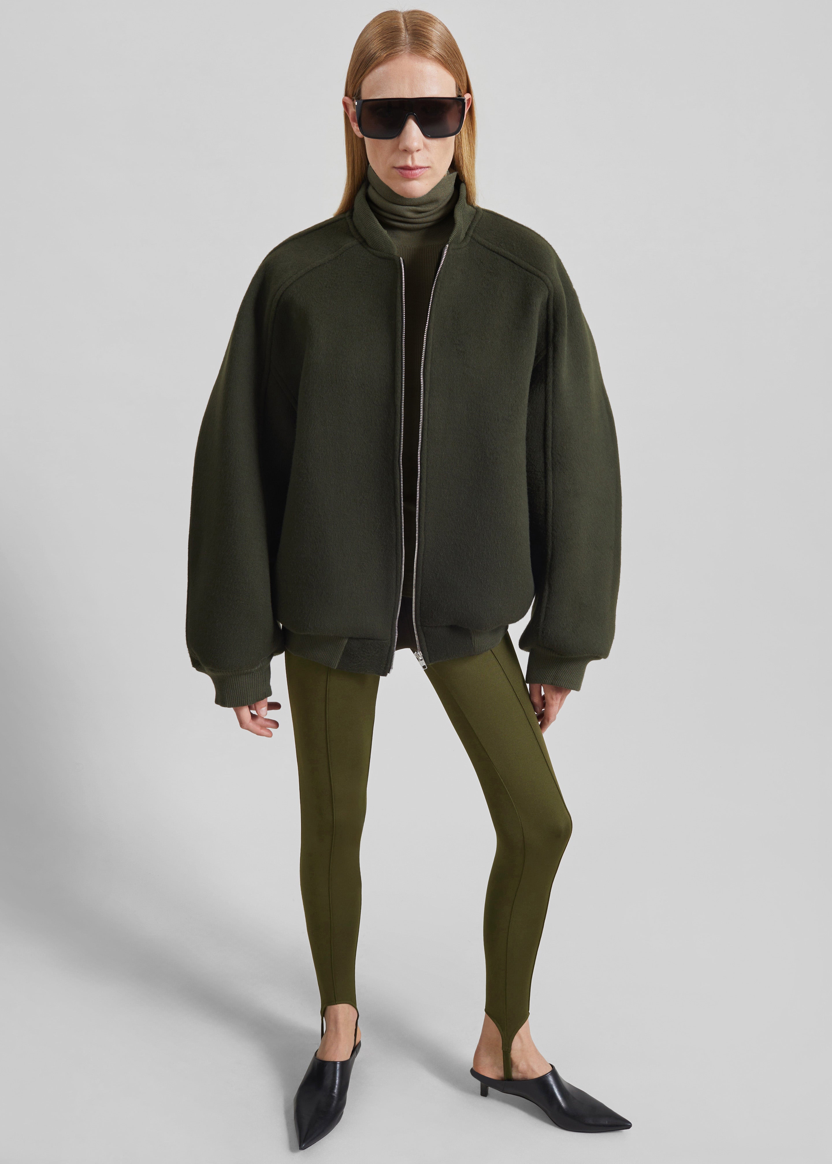 Caserta Stirrup Leggings - Olive - 4