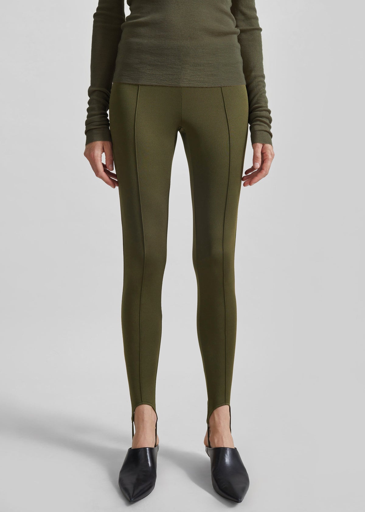 Caserta Stirrup Leggings - Olive - 5