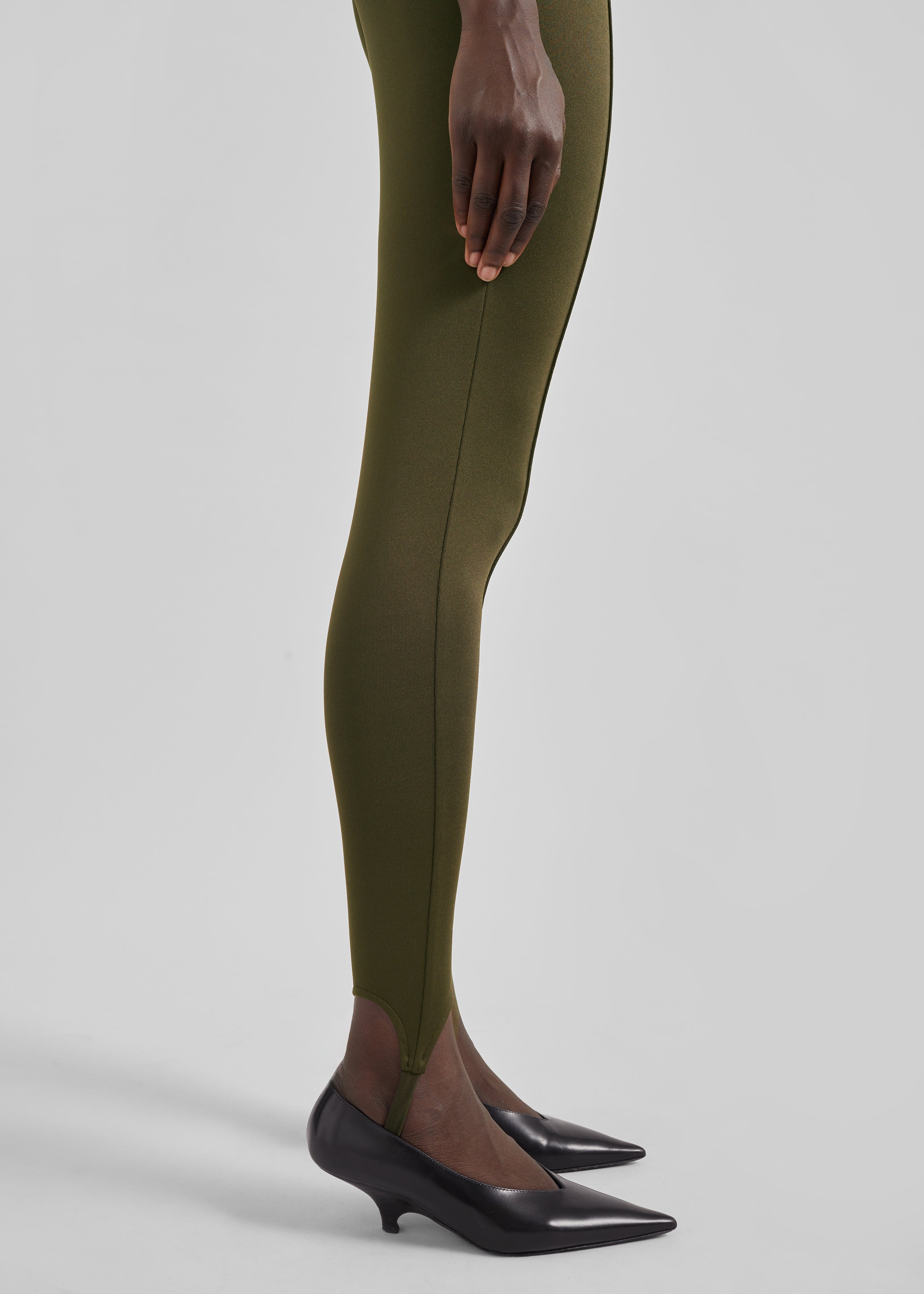 Caserta Stirrup Leggings - Olive - 3