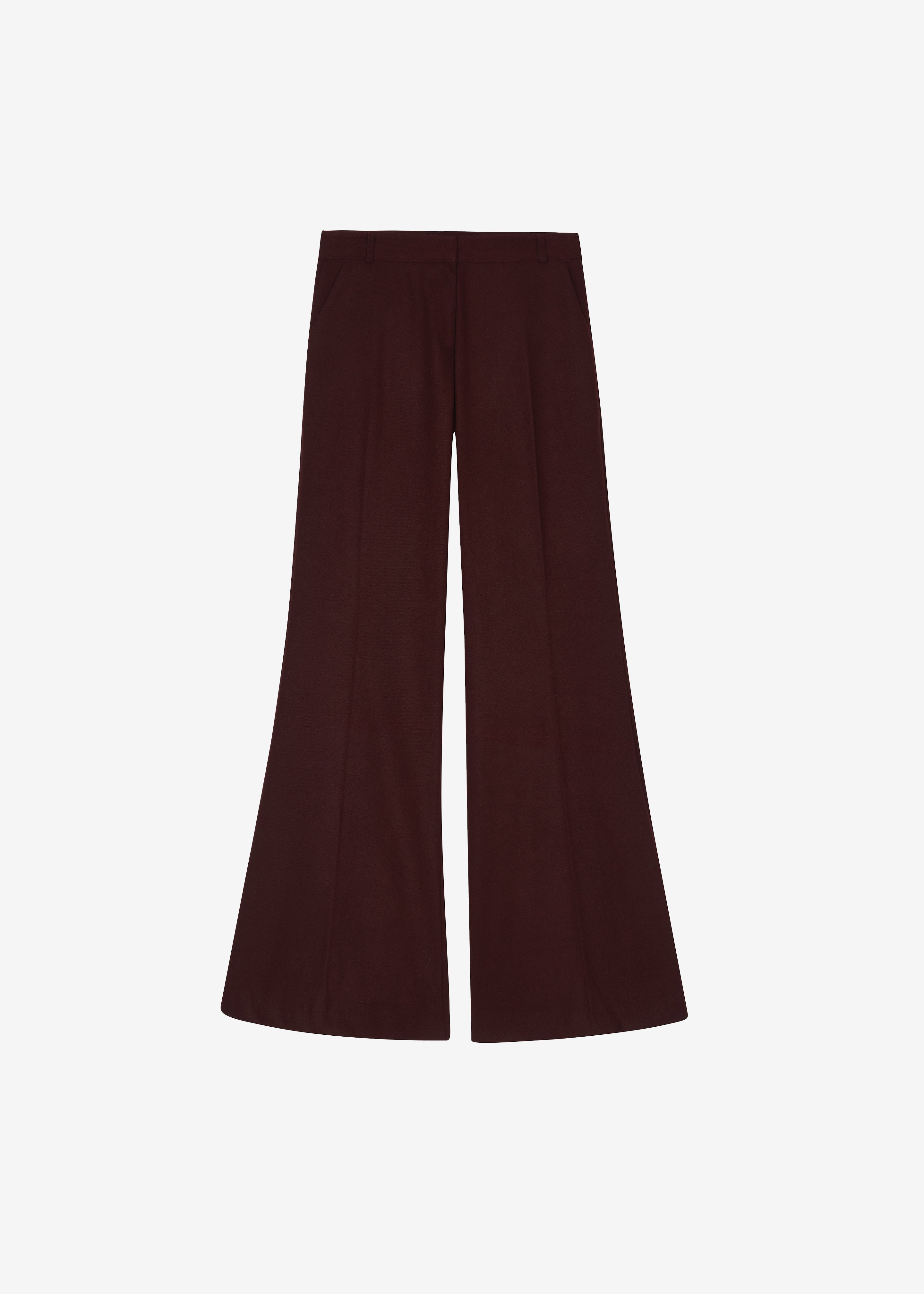 Castel Bootcut Pants - Burgundy - 8