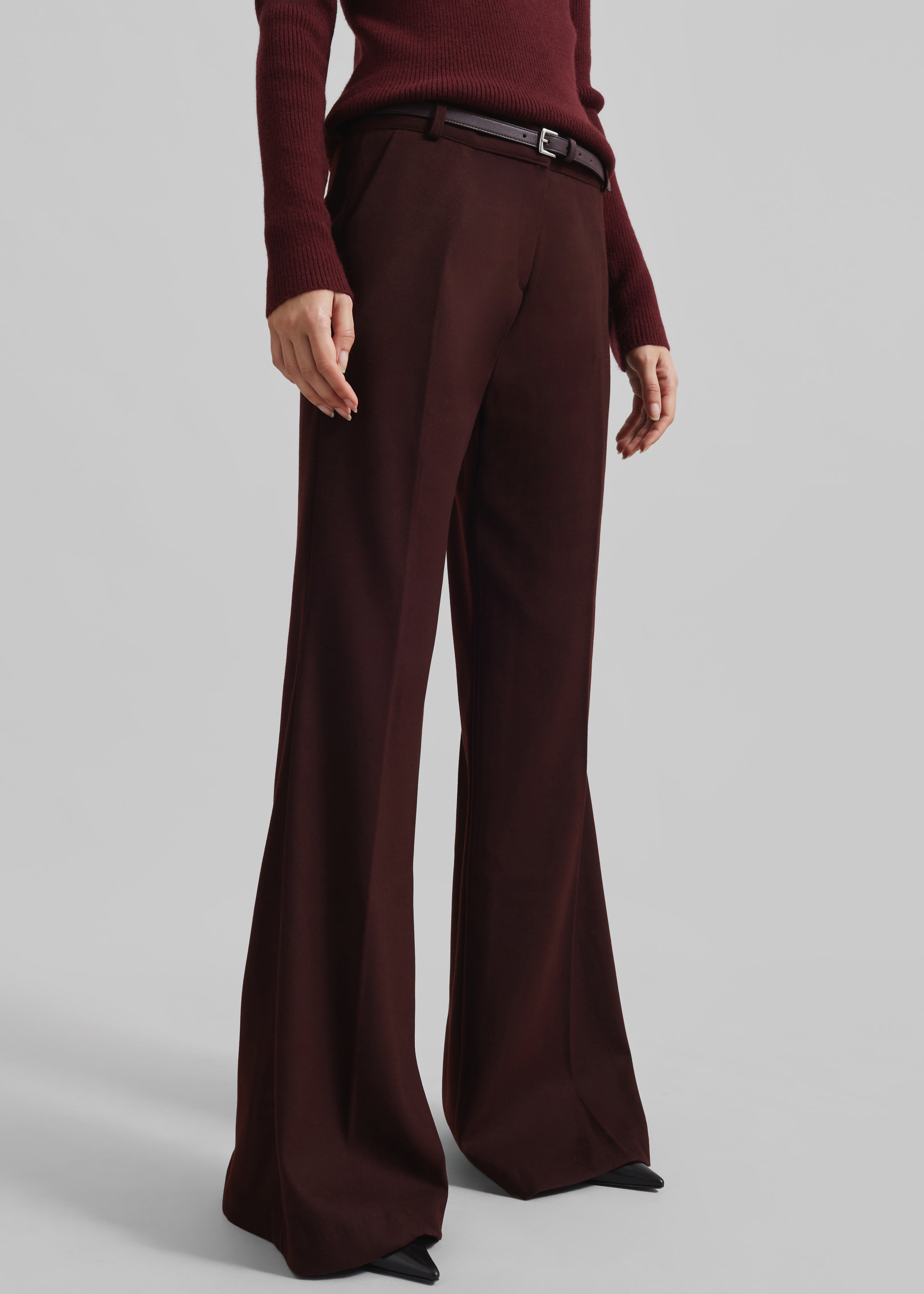 Castel Bootcut Pants - Burgundy - 5