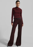 Castel Bootcut Pants - Burgundy