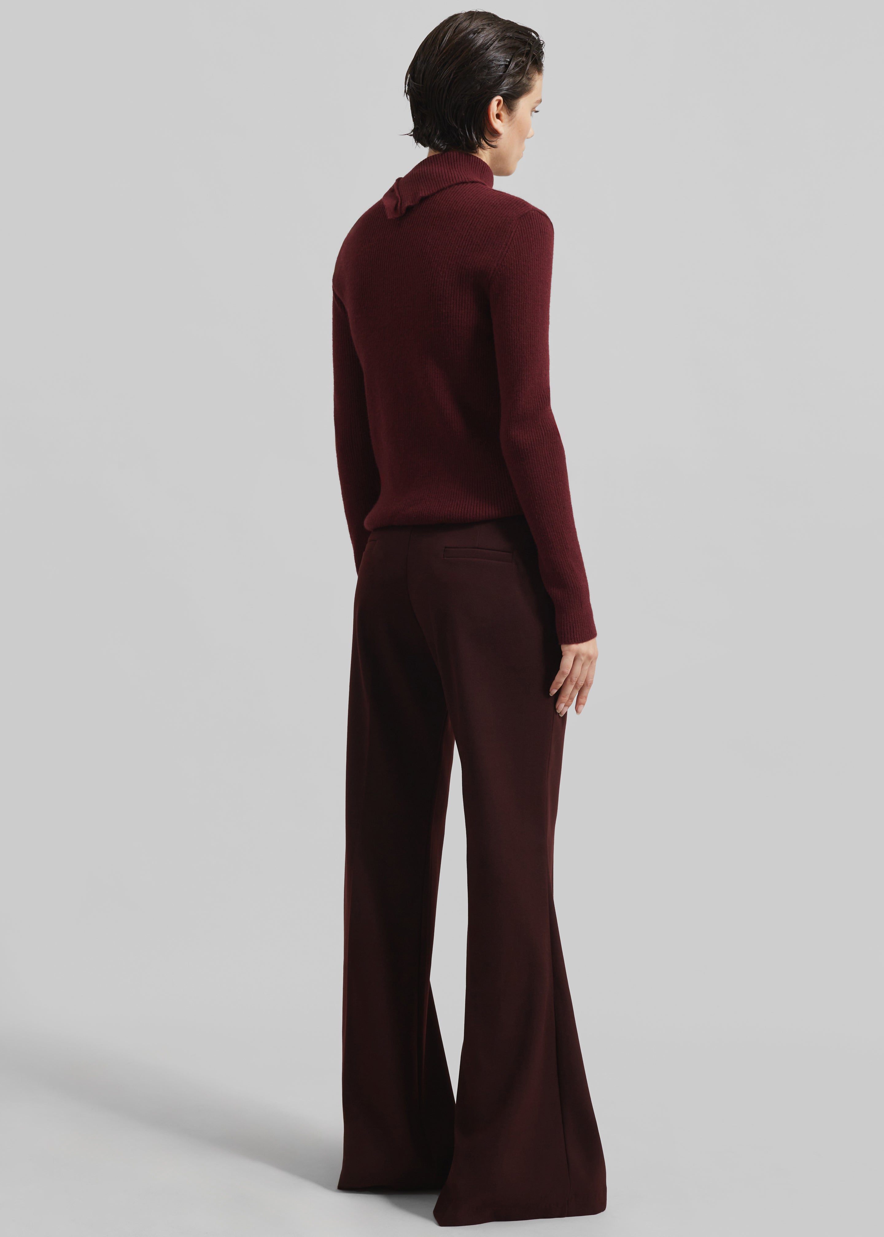 Castel Bootcut Pants - Burgundy - 7