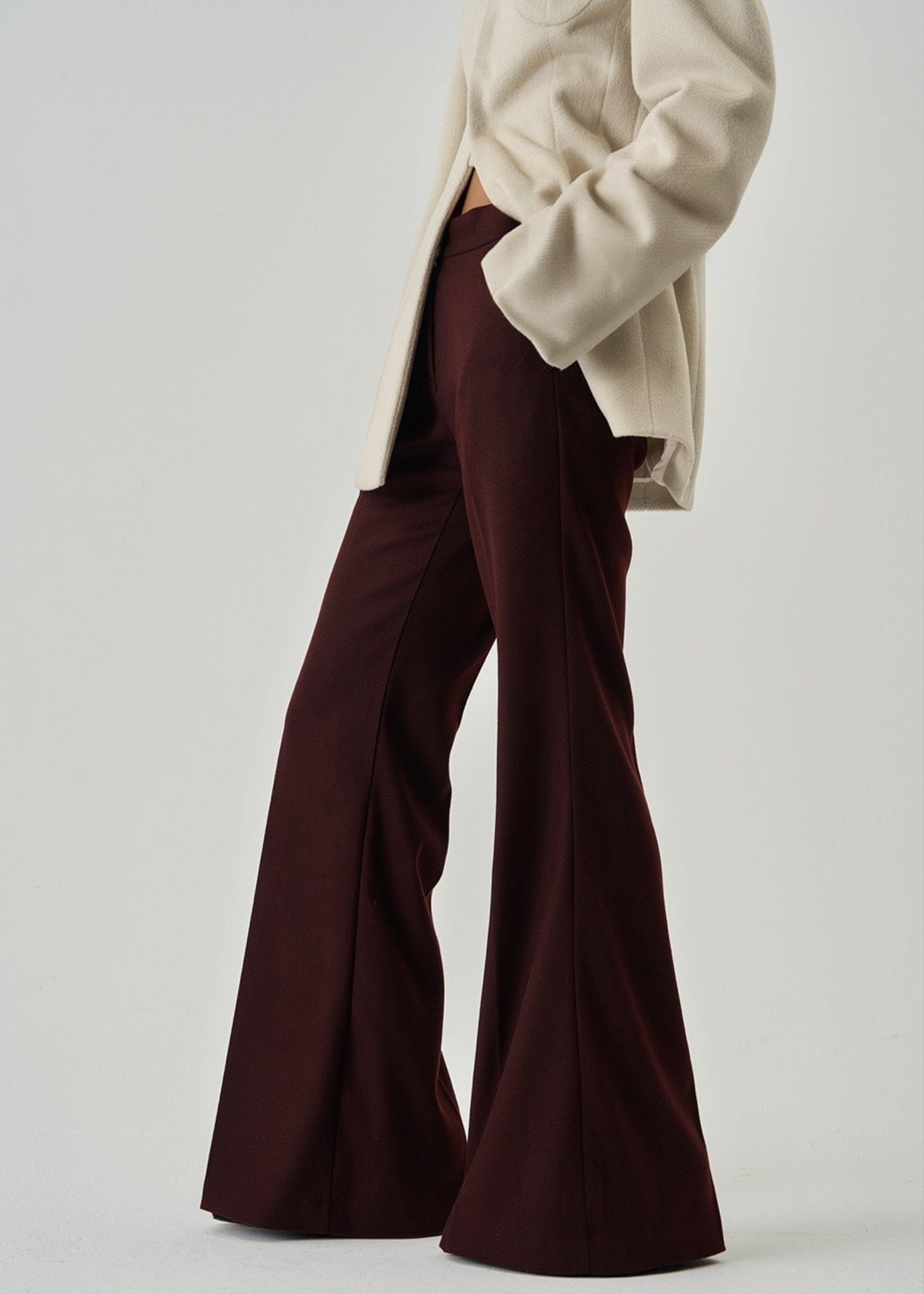 Castel Bootcut Pants - Burgundy - 6