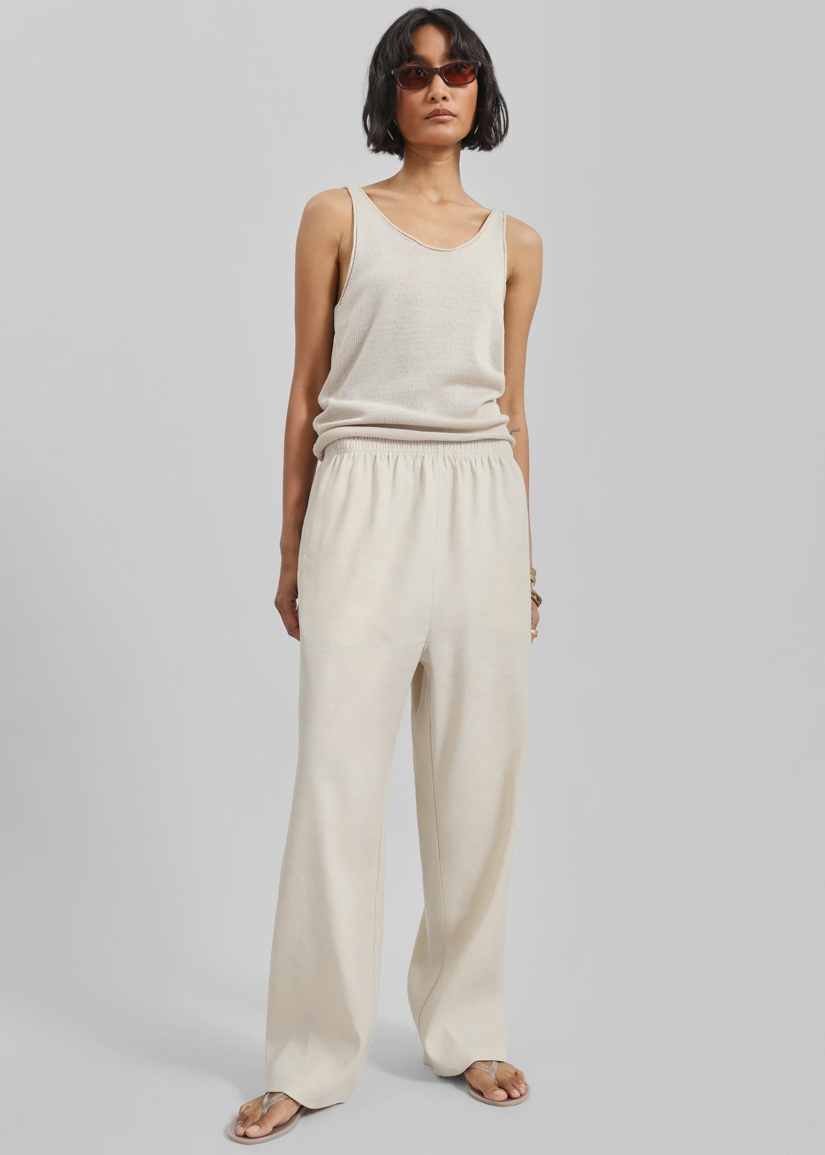 Cavert Linen Pants - Sand - 4