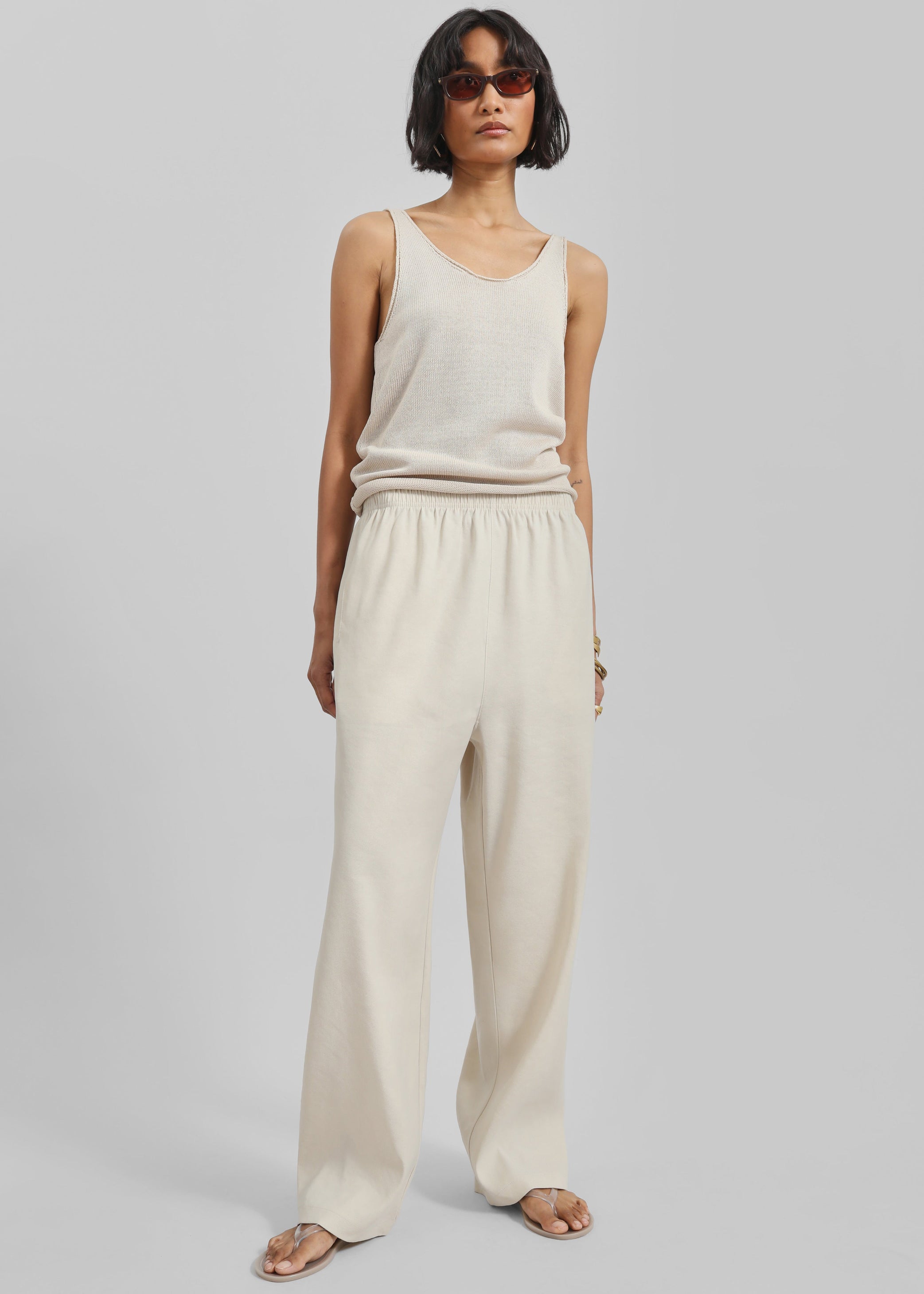 Shop the look image for Islay Open-Back Knit Tank - Beige