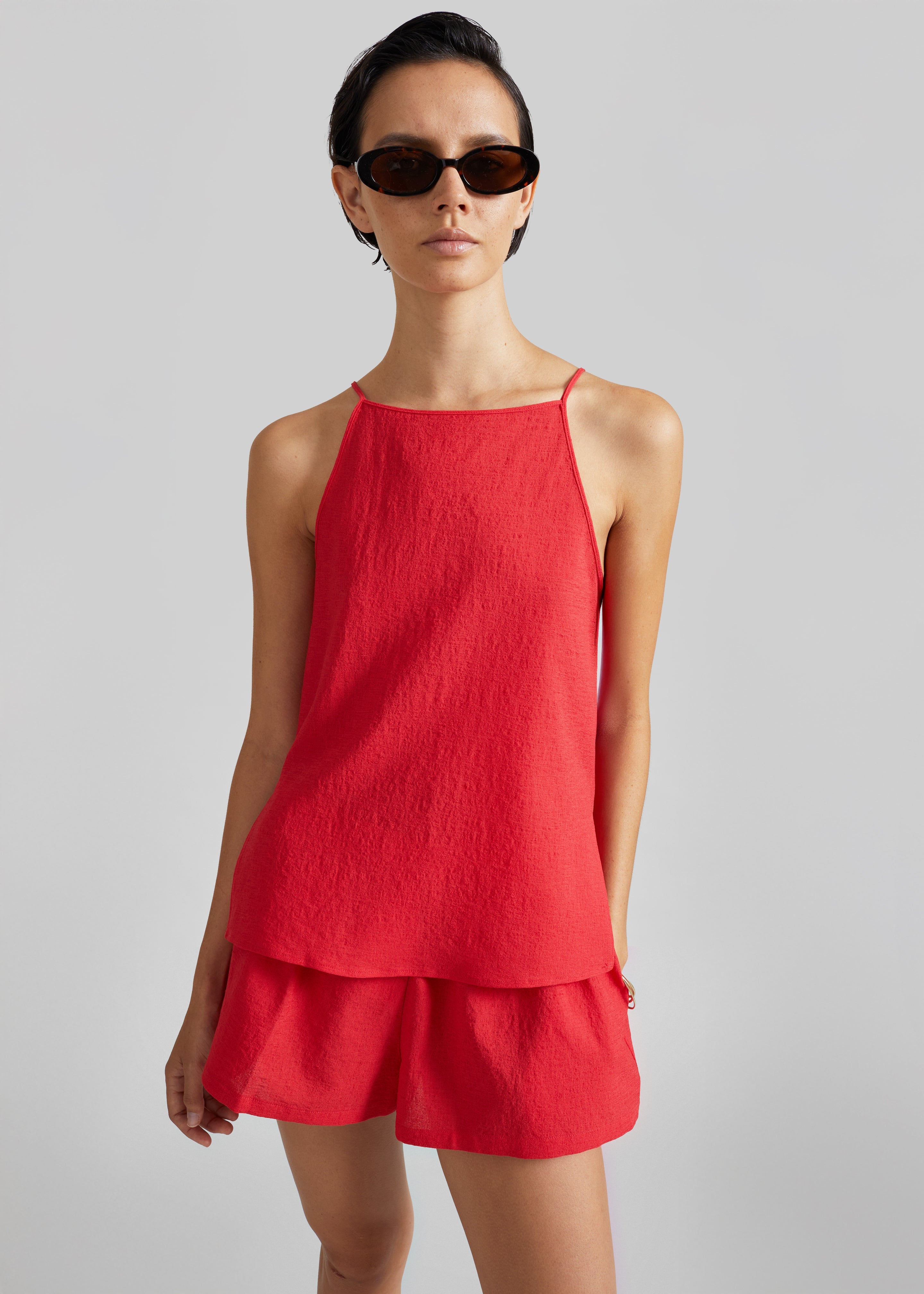Mini short Cazaux texturé - Rouge - 6