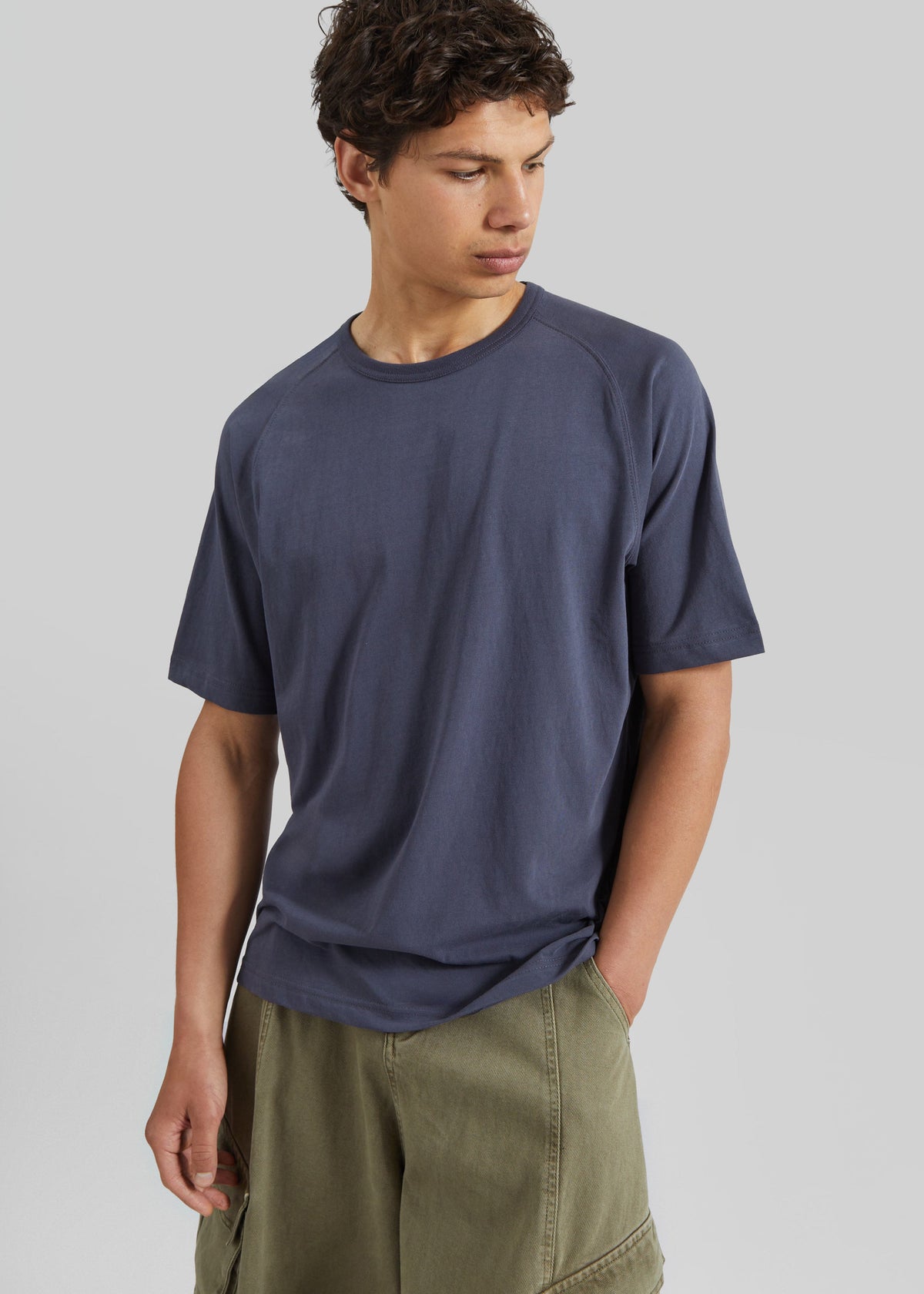 Ceduna Raglan Sleeve T-Shirt - Navy Melange - 1