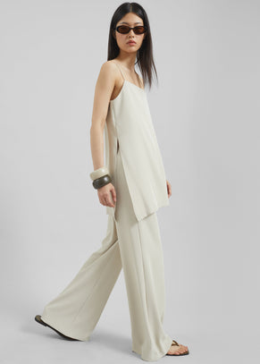 Celano Fluid Wide Pants - Light Beige