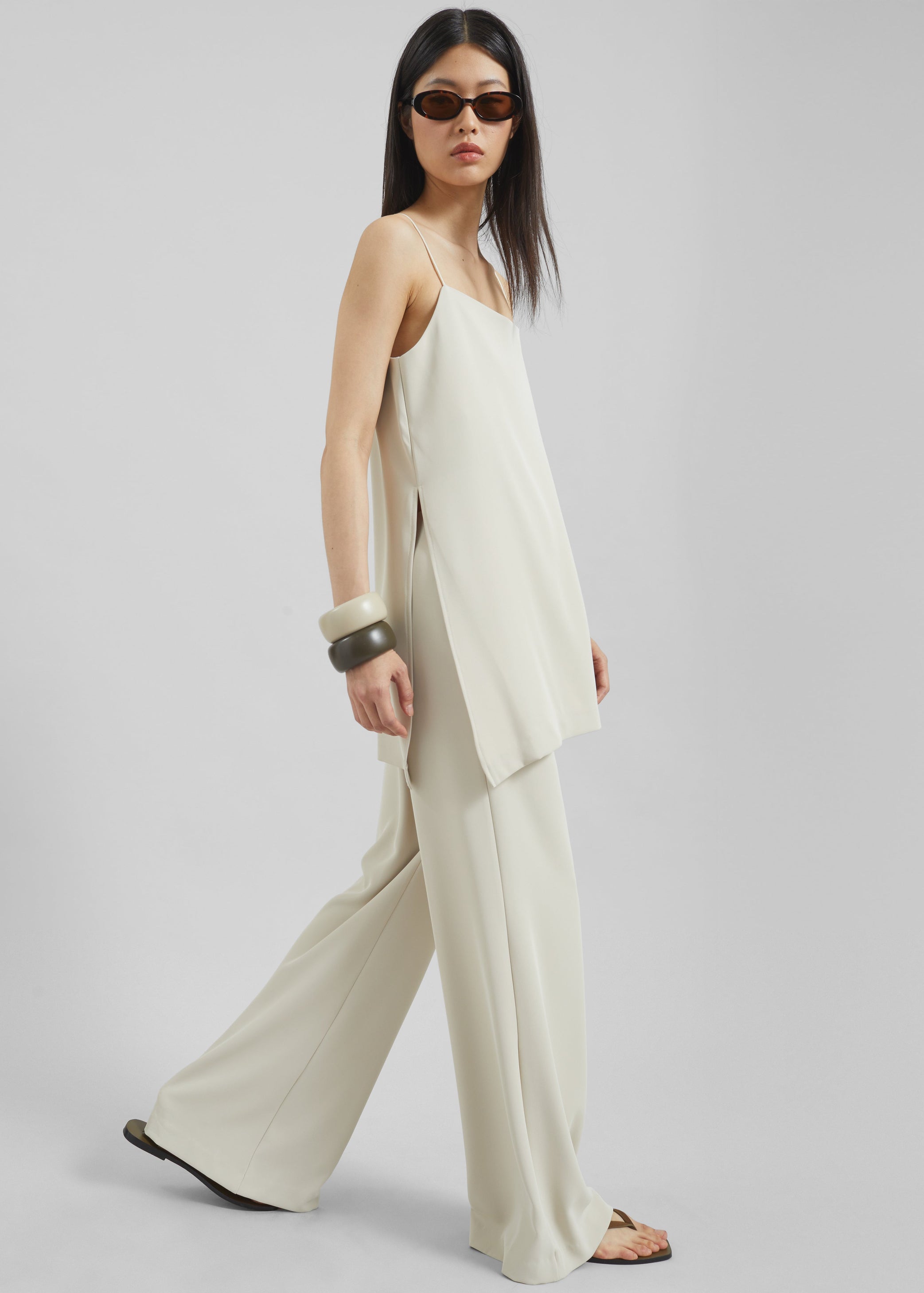 Shop the look image for Celano Fluid Wide Pants - Light Beige