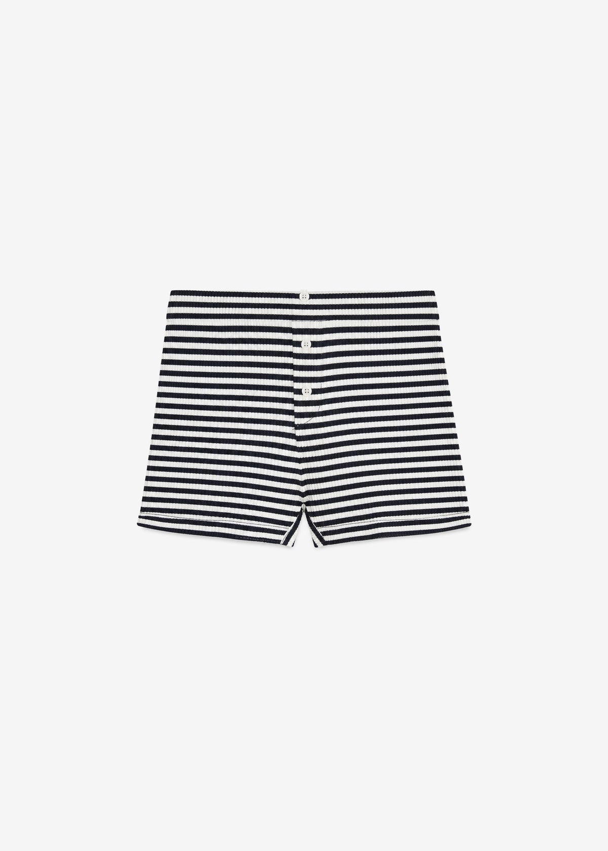 Celoni Knit Mini Shorts - Black/White Stripe - 7