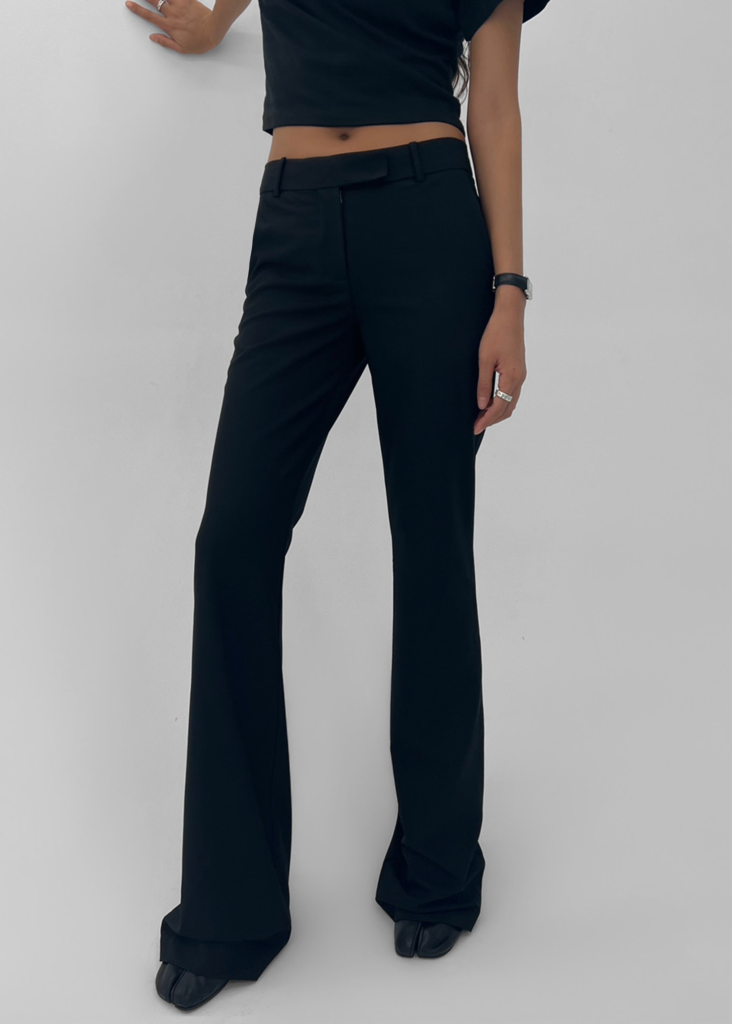 High waisted black bootcut clearance pants