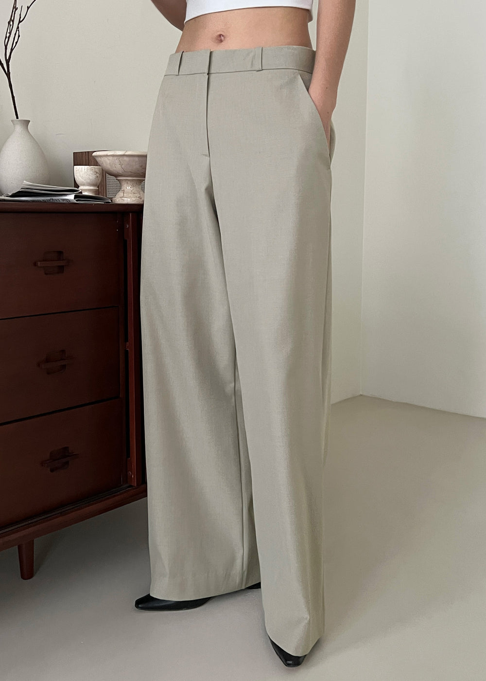 Charlotte Trousers - Beige - 1