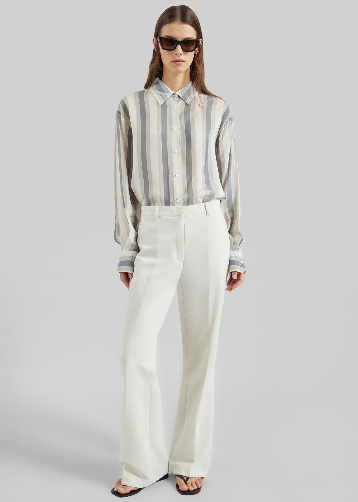 Chesnay Bootcut Pants - Cream - 1