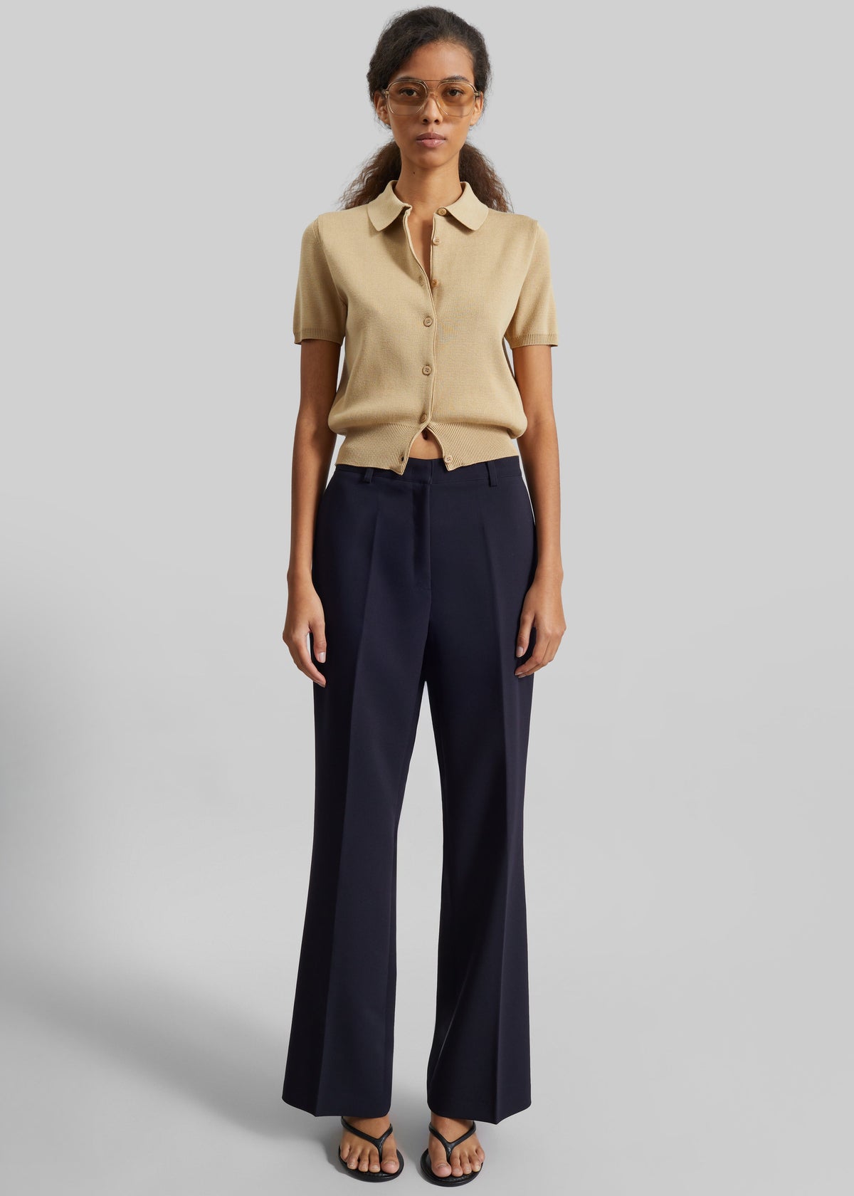 Chesnay Bootcut Pants - Navy - 4