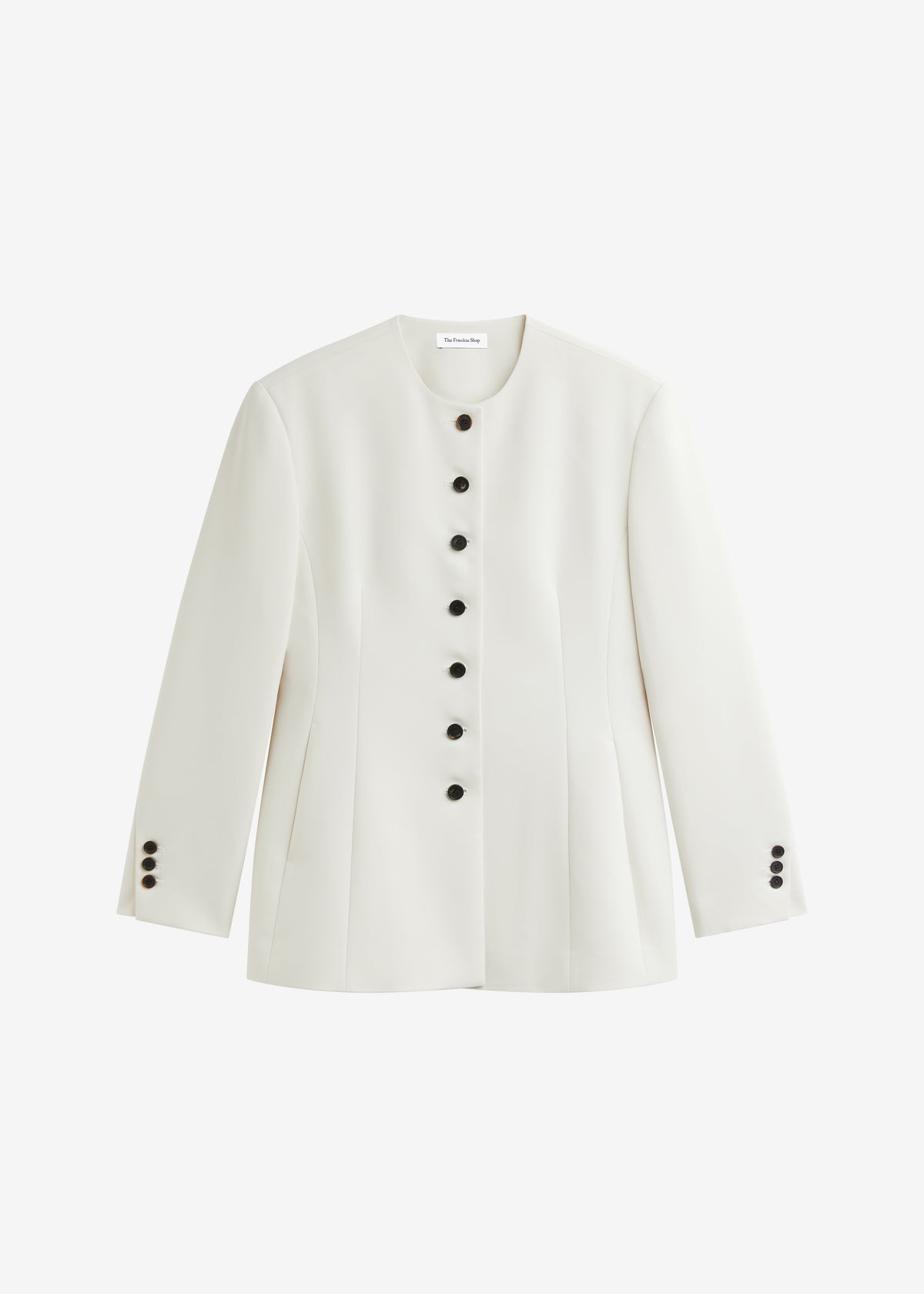 Chesnay Collarless Blazer - Cream - 8