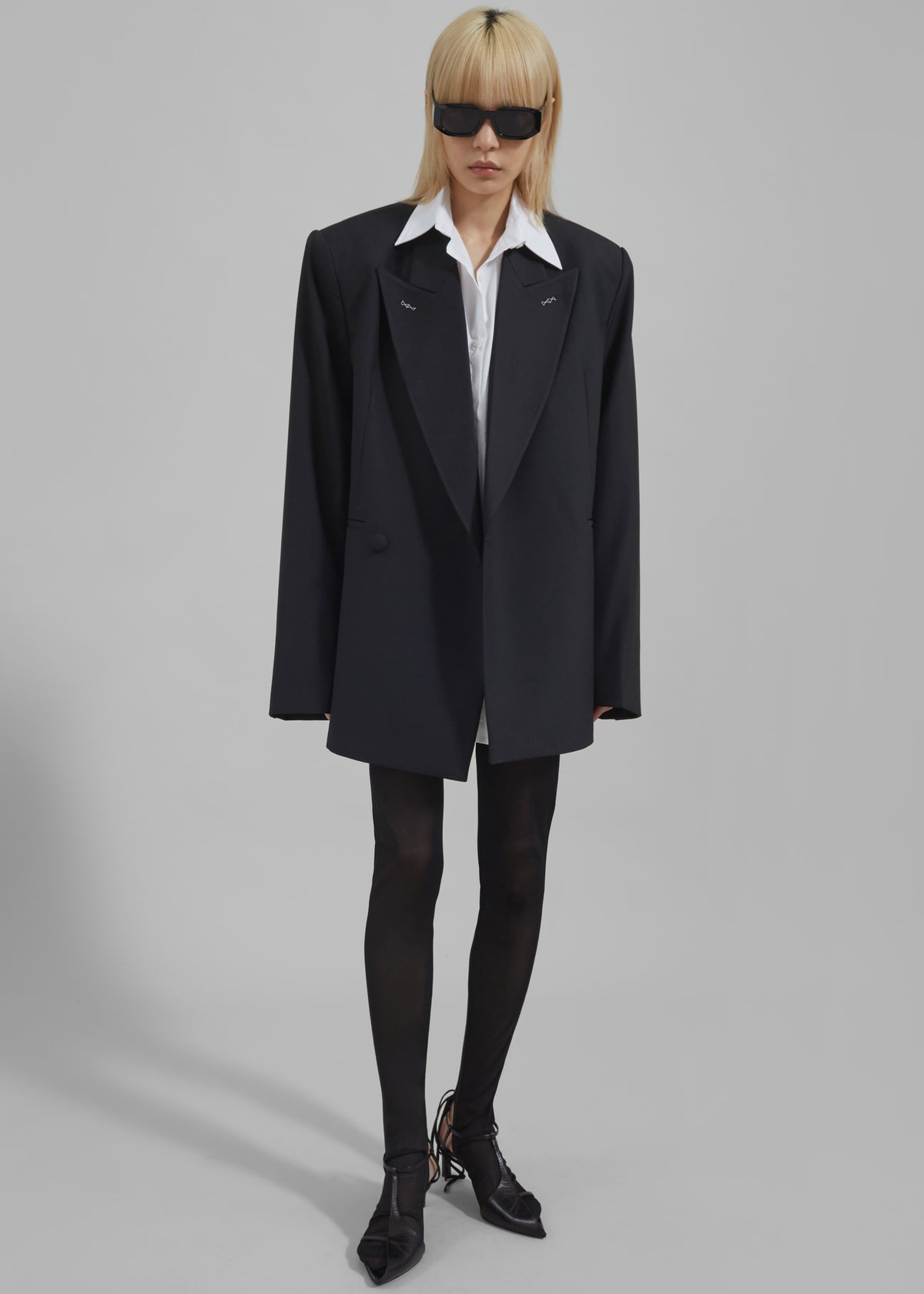 Cheyenne Padded Blazer - Black - 4