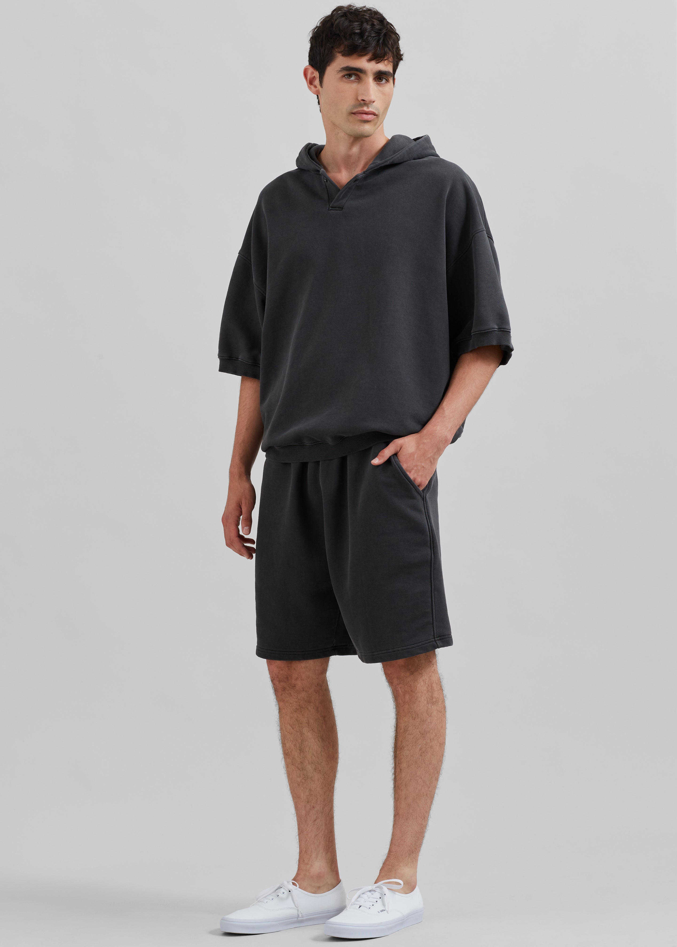 Christian Short Sleeve Hoodie - Charcoal - 4