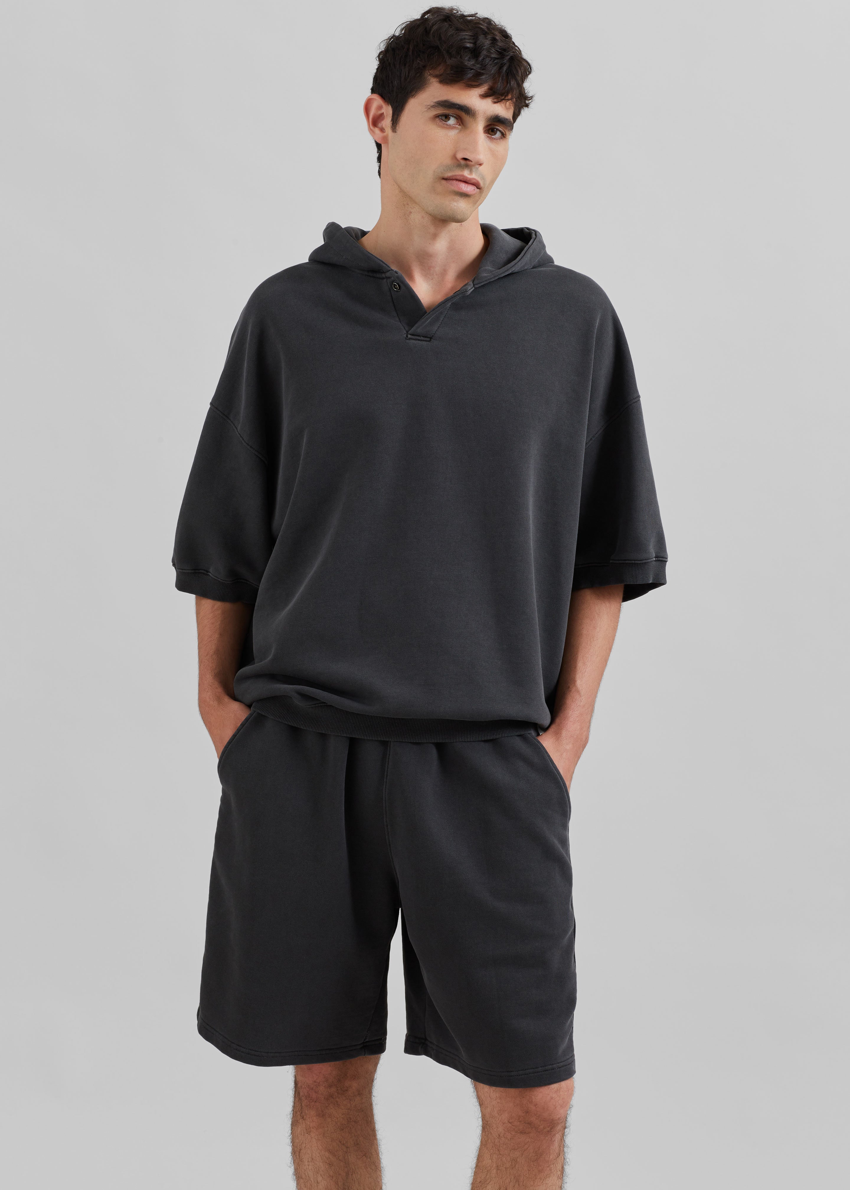 Christian Short Sleeve Hoodie - Charcoal - 3