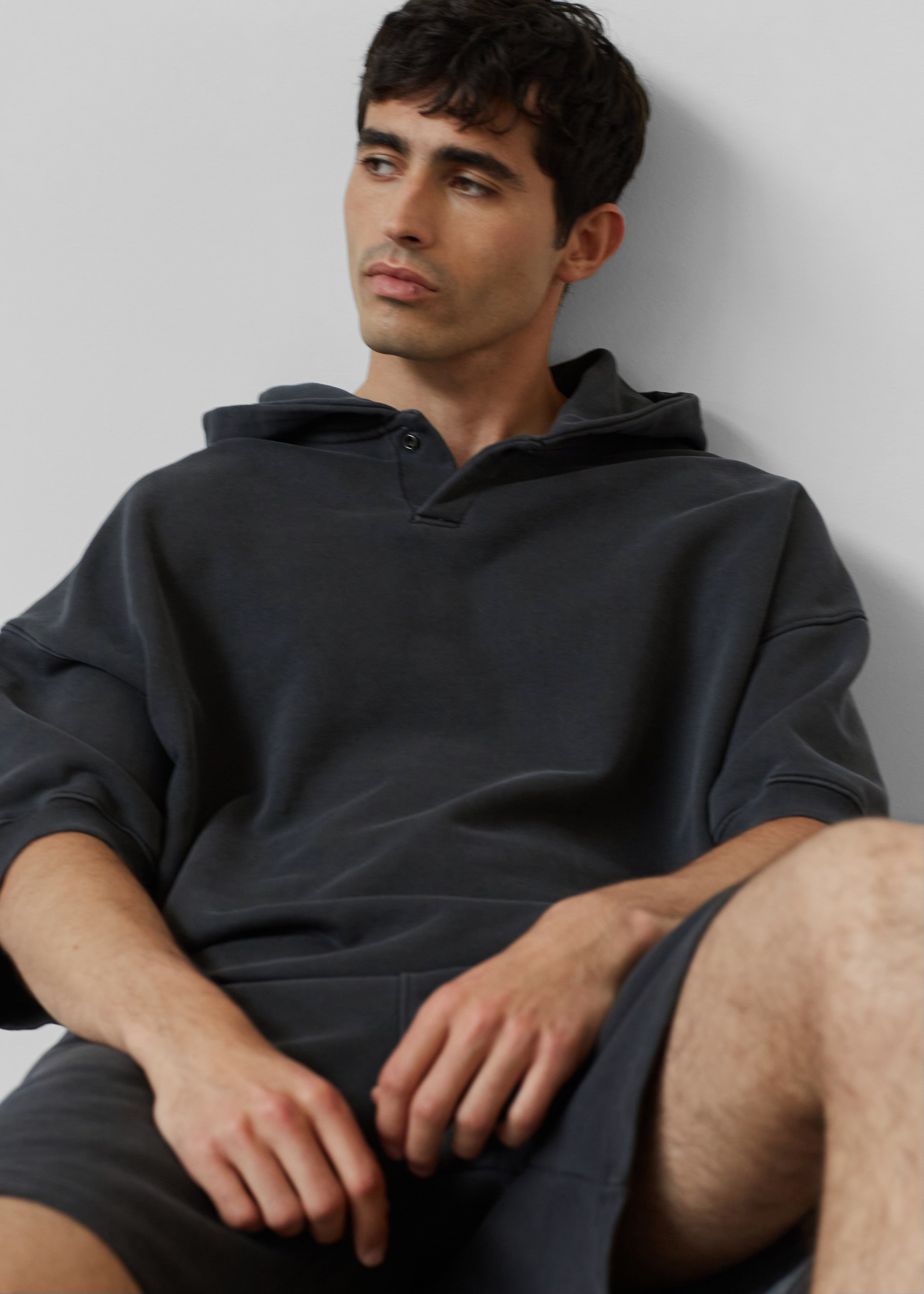 Christian Short Sleeve Hoodie - Charcoal - 1