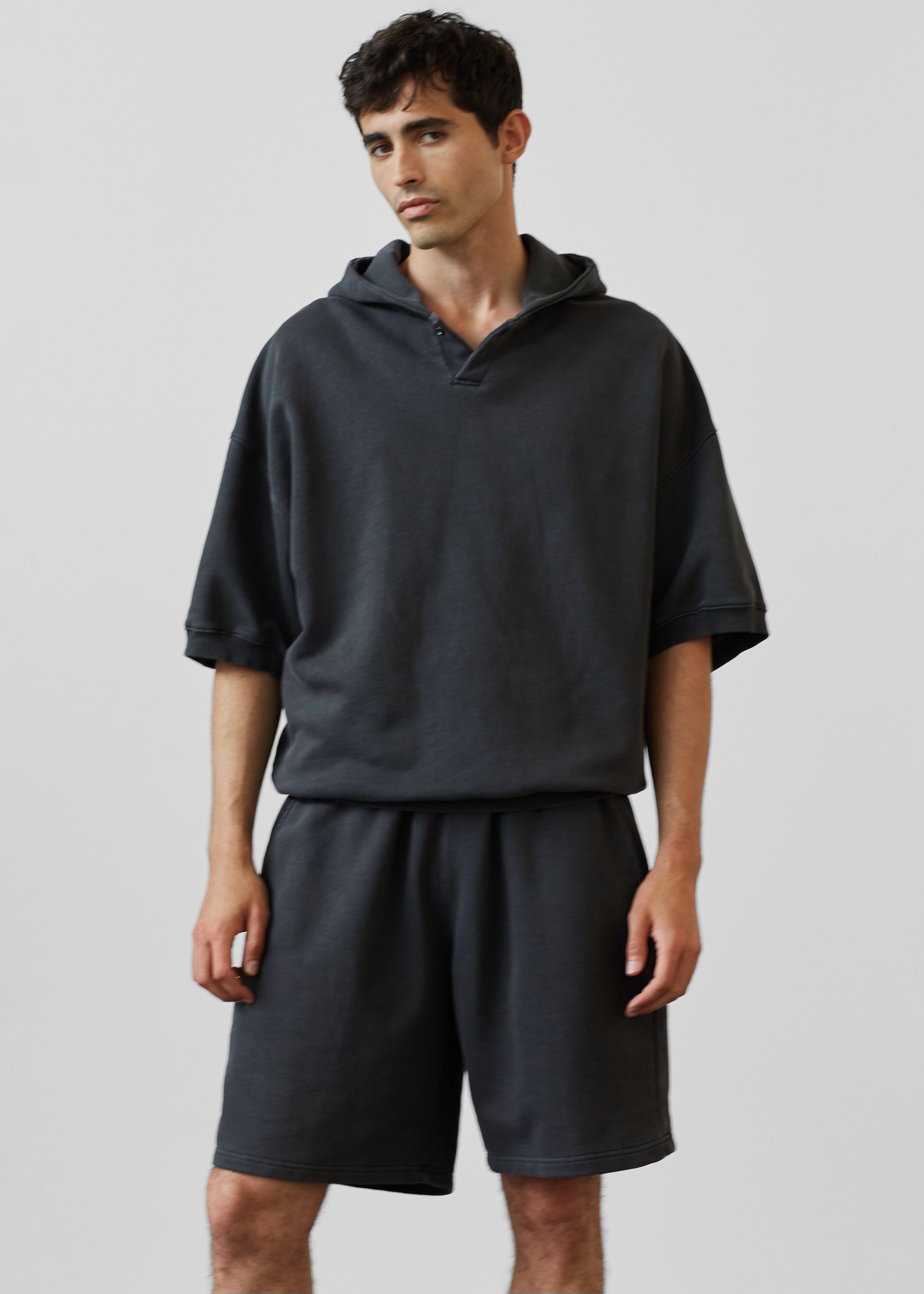 Christian Short Sleeve Hoodie - Charcoal - 7