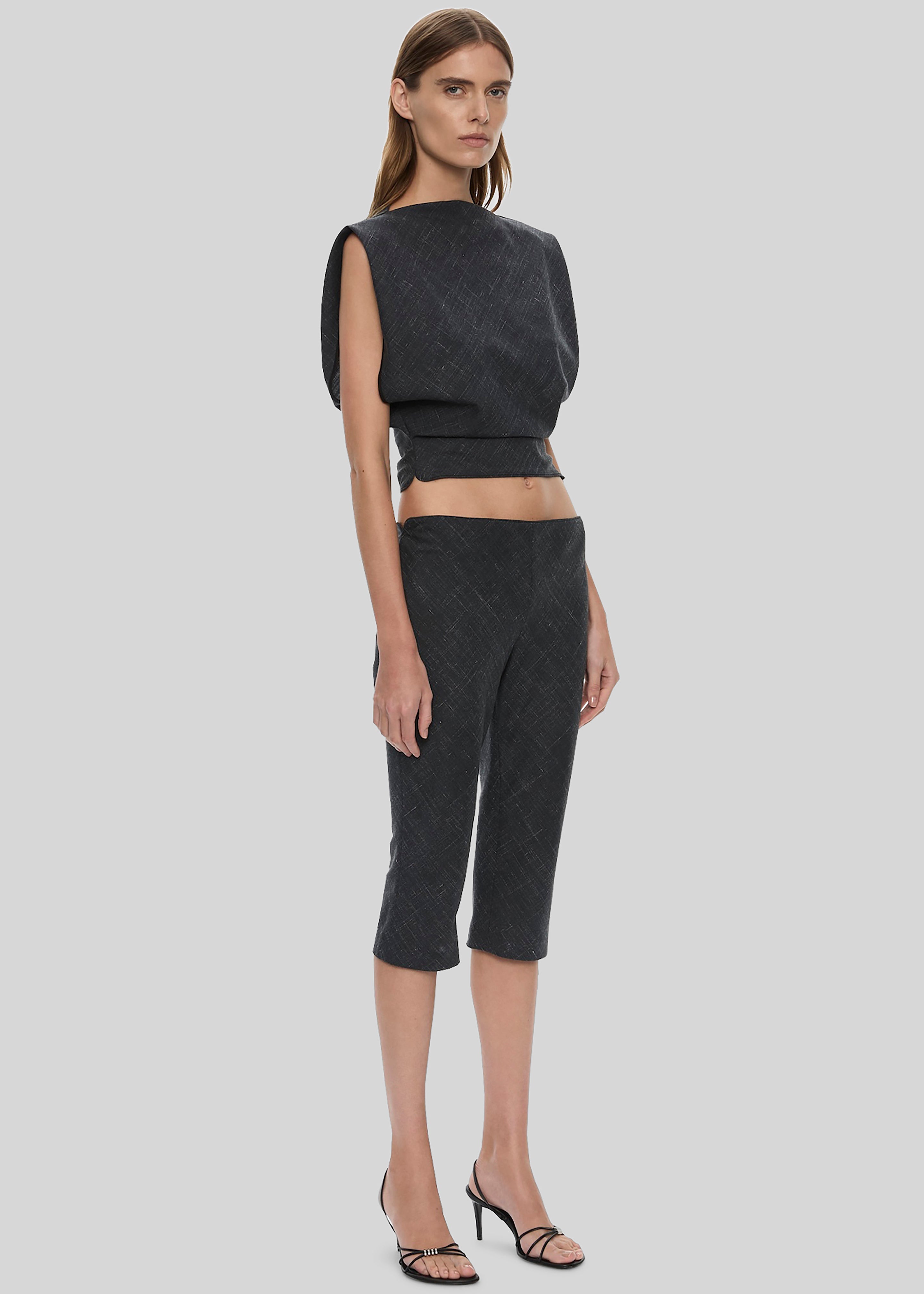 Christopher Esber Banyan Bias Top - Tropical Charcoal Marle - 5