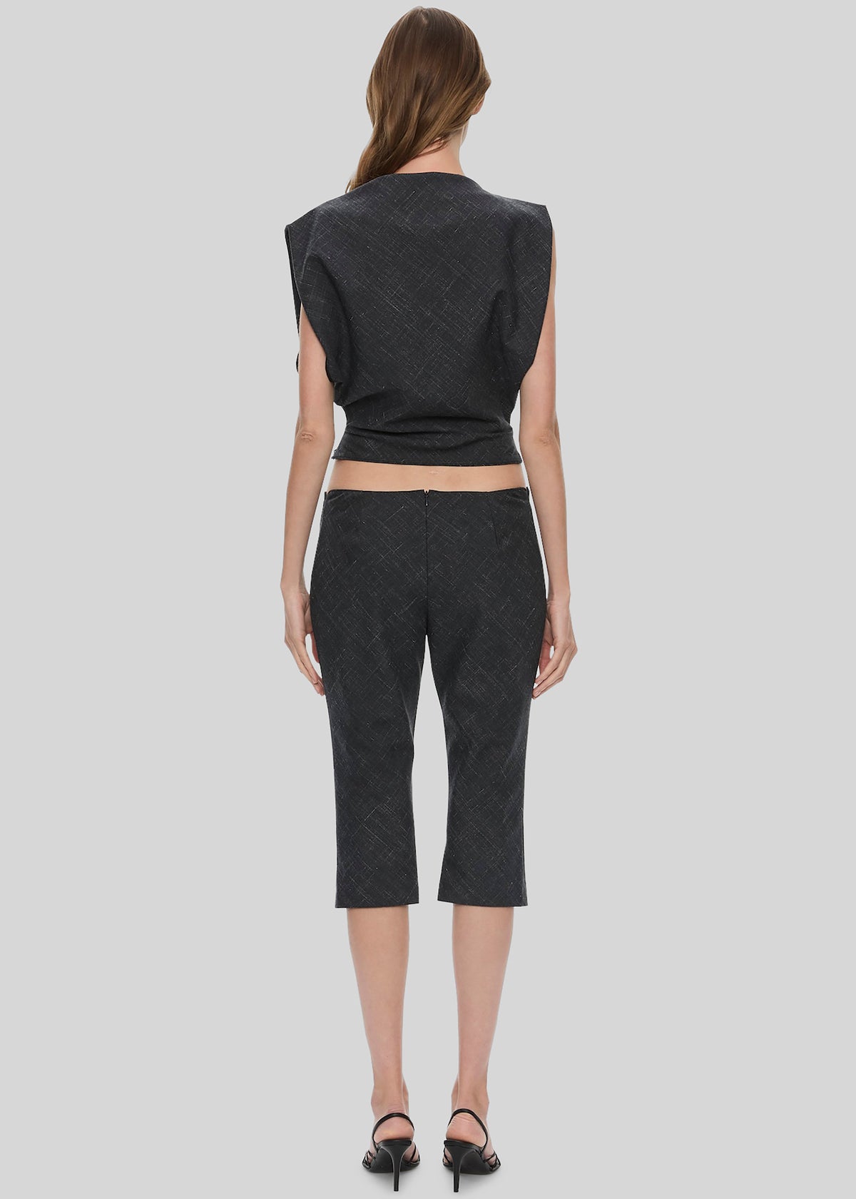 Christopher Esber Banyan Bias Top - Tropical Charcoal Marle - 6