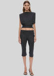 Christopher Esber Banyan Capri Pants - Tropical Charcoal Marle