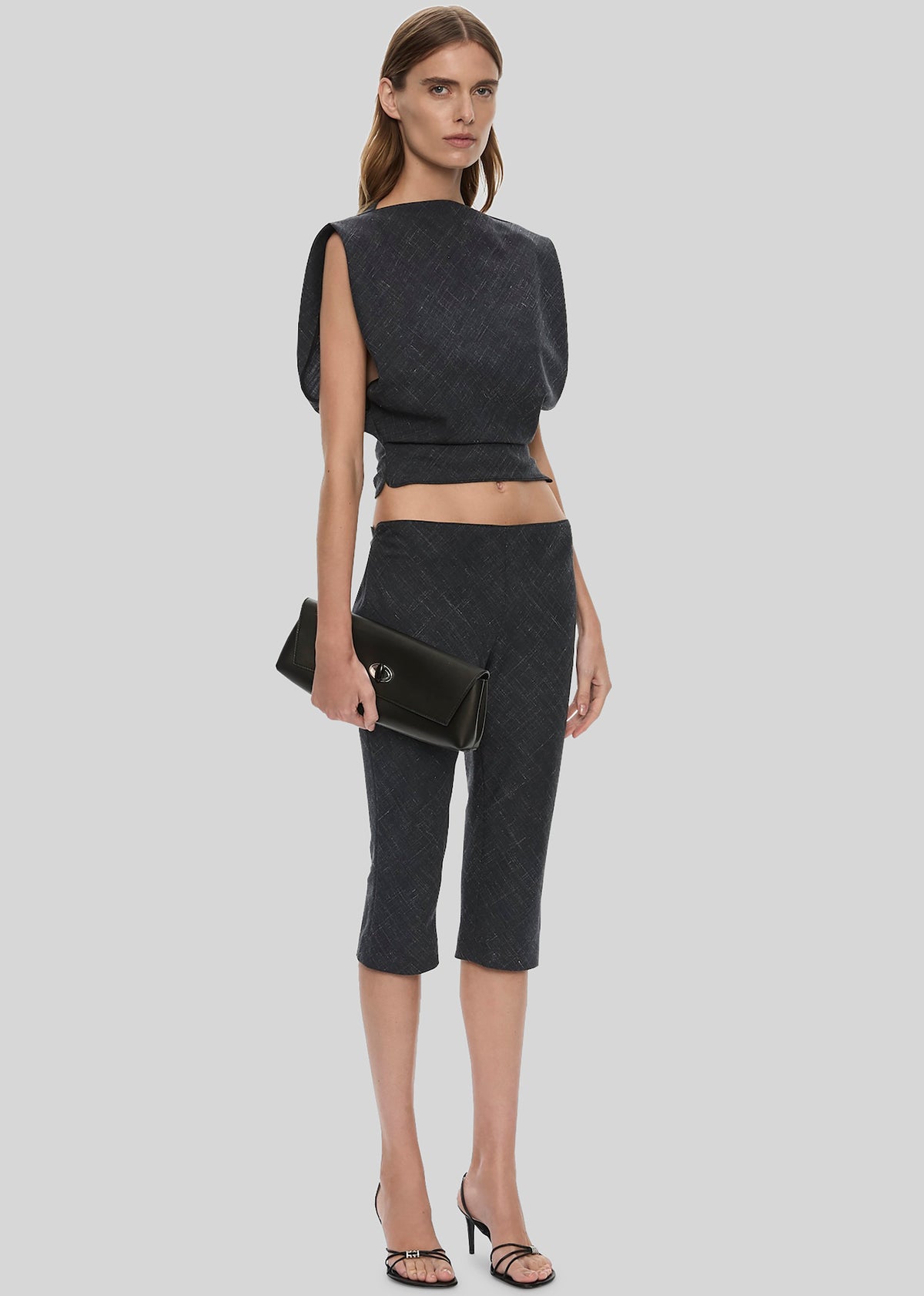 Christopher Esber Banyan Capri Pants - Tropical Charcoal Marle - 3