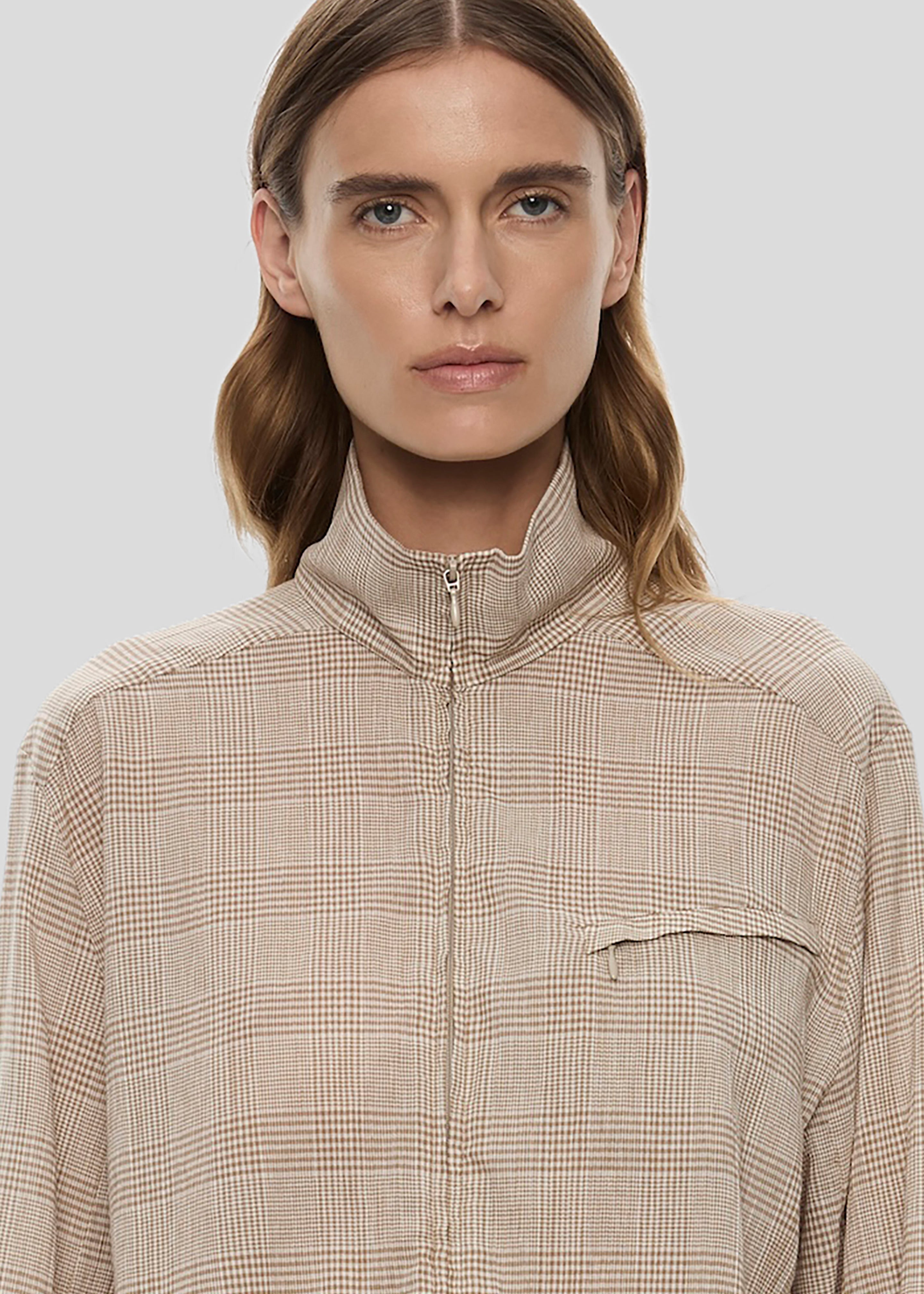 Christopher Esber Batiste Embroidered Handkerchief One Piece - Sepia Check - 3