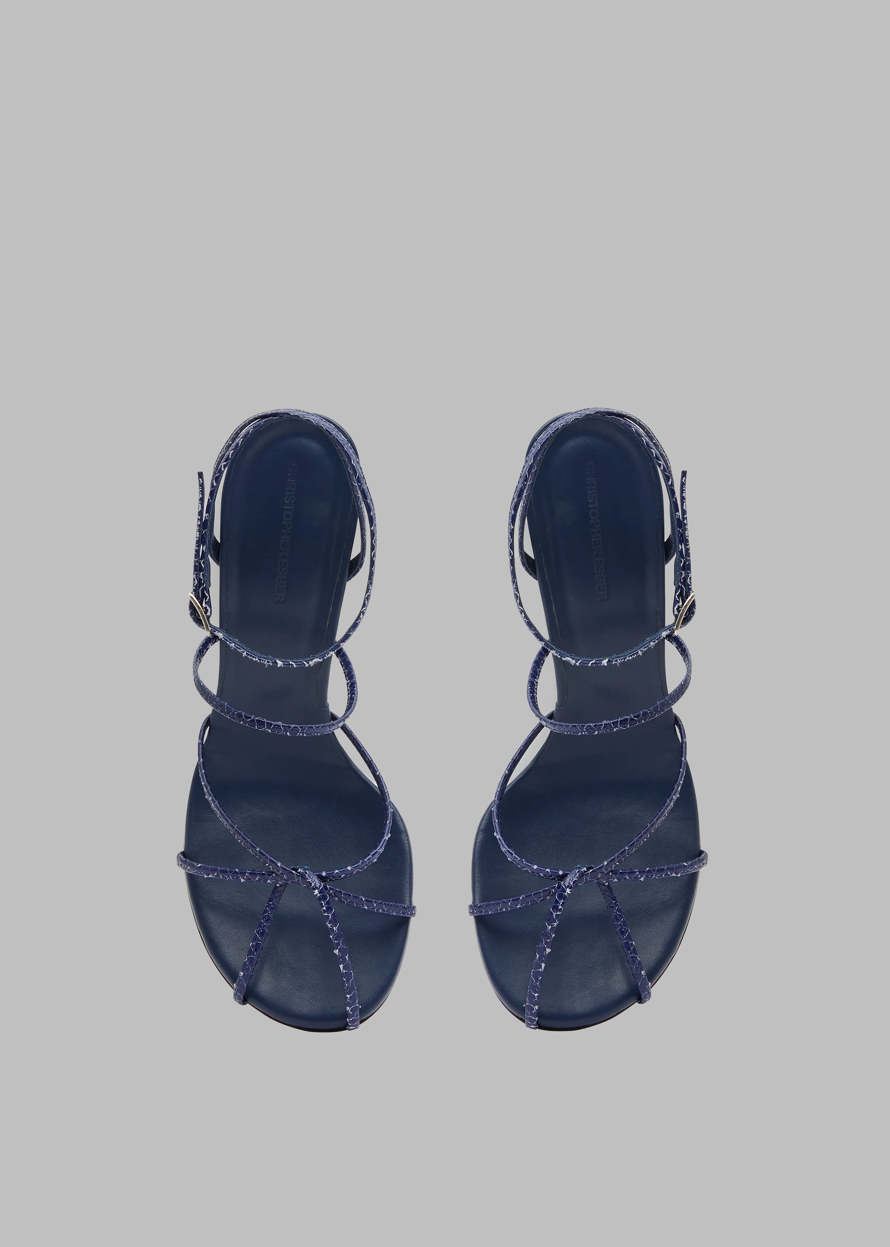 Christopher Esber Blaze Embossed Heels - Sodalite - 5