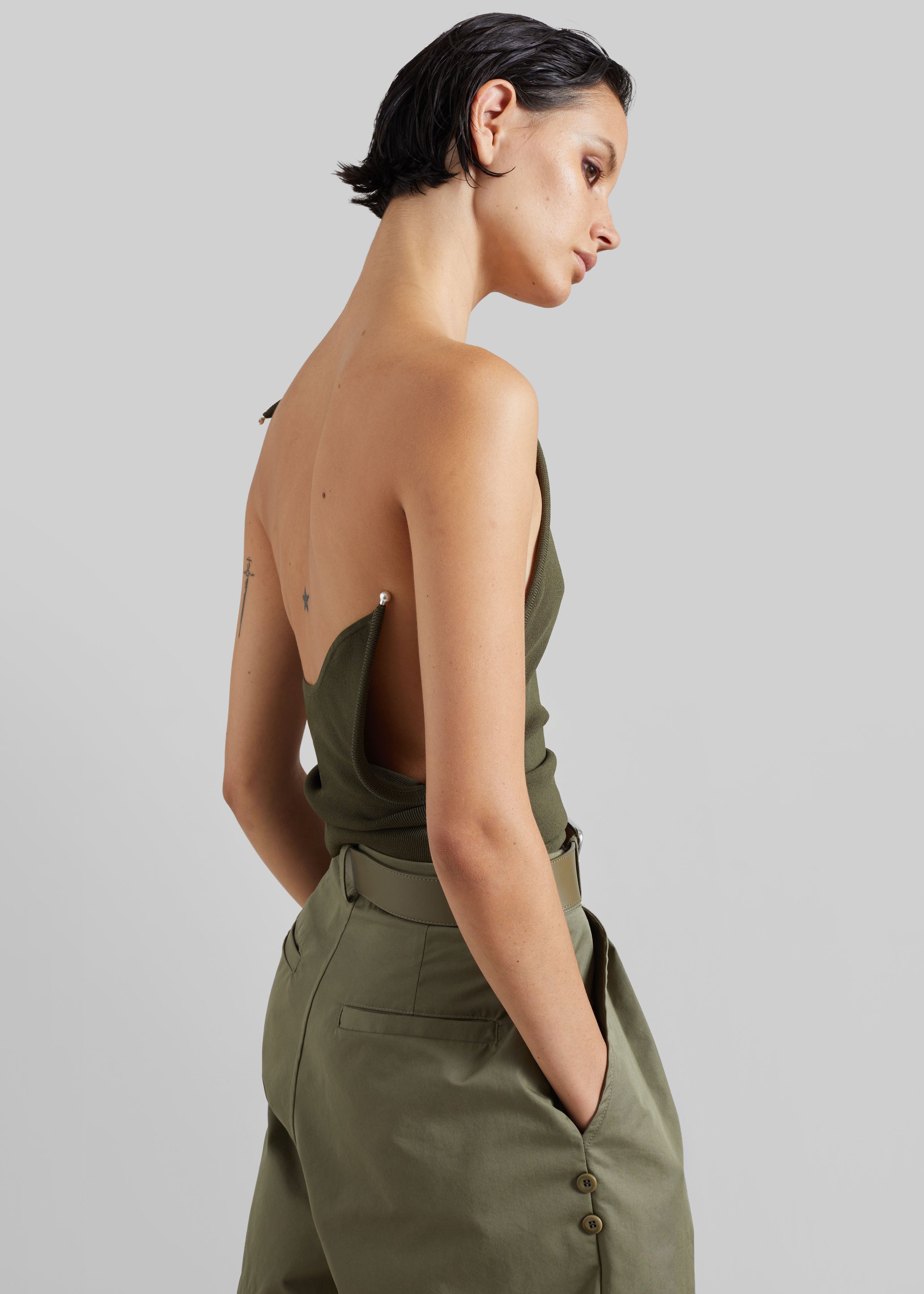 Christopher Esber Concave Wired Top - Kombu Green - 4