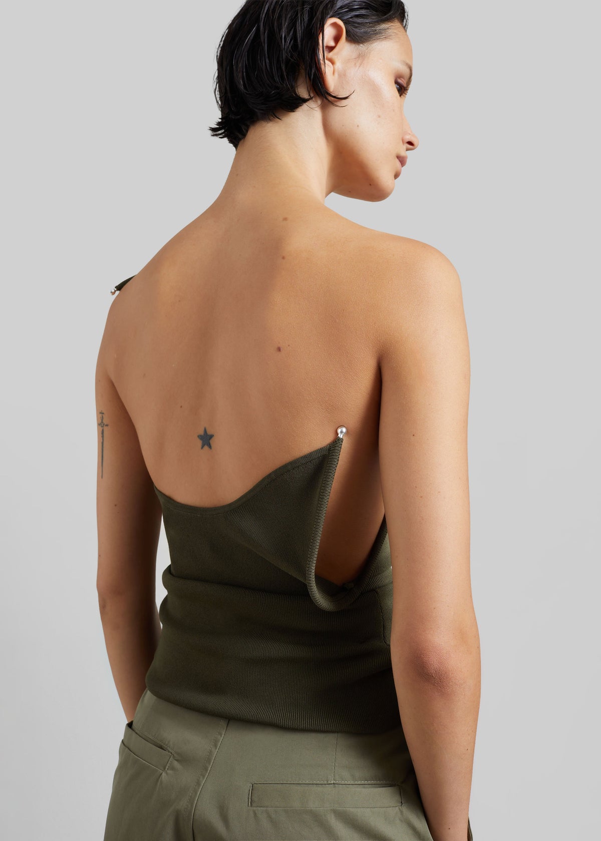 Christopher Esber Concave Wired Top - Kombu Green - 2
