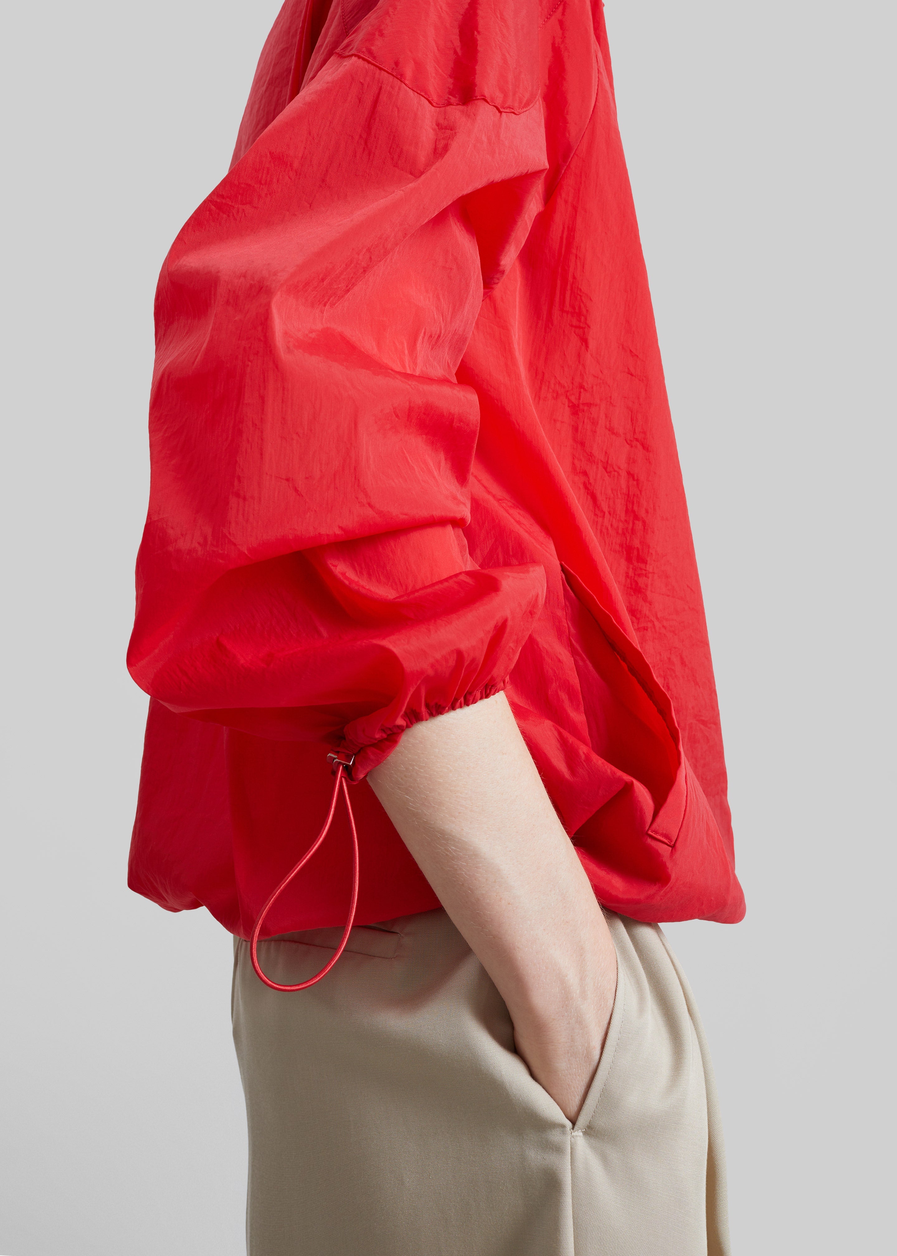 Christopher Esber Dannie Lucent Mottled Sheer Bomber - Flame - 7