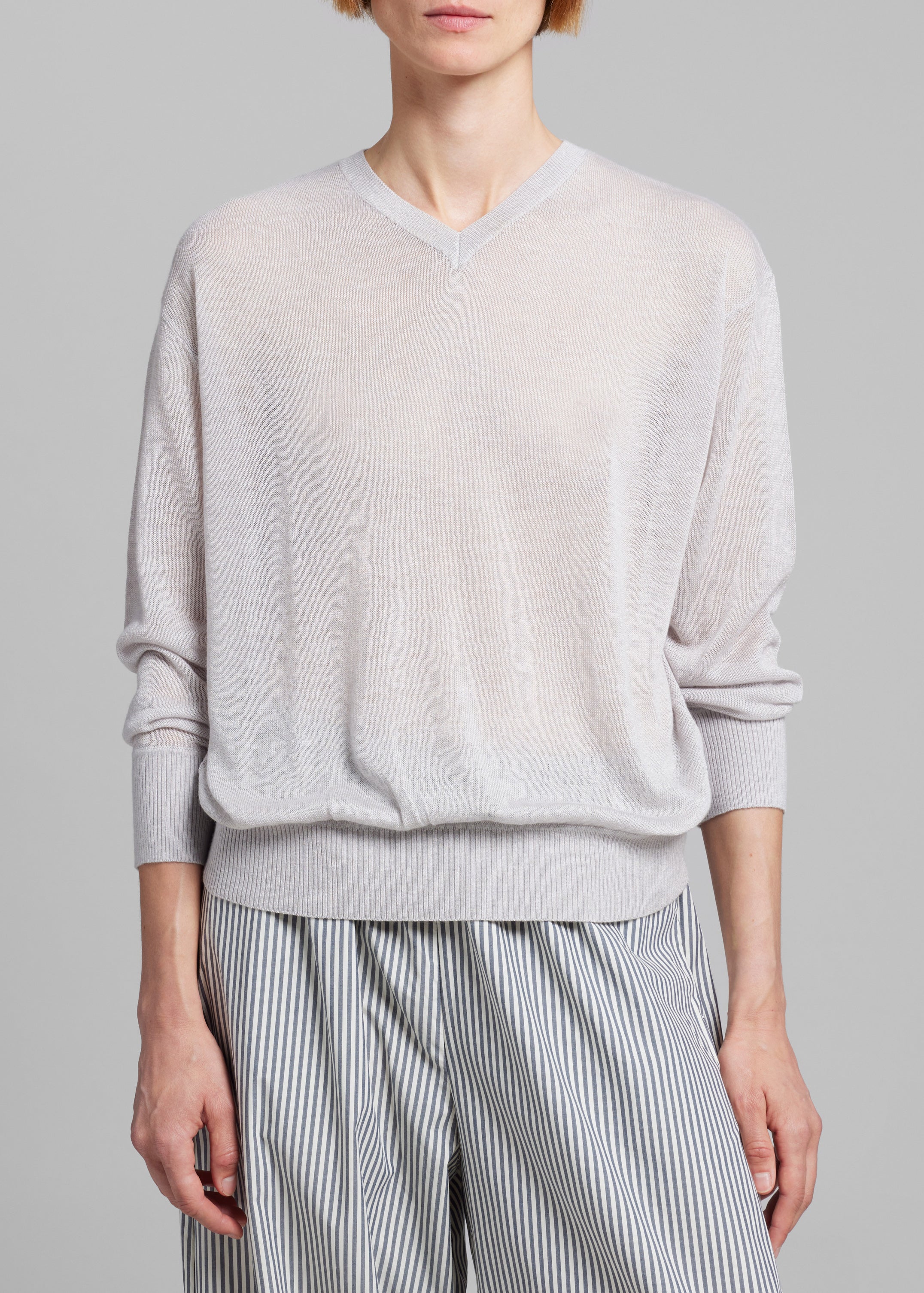 Christopher Esber Djuno Knit Sweater - Grey Melange - 9