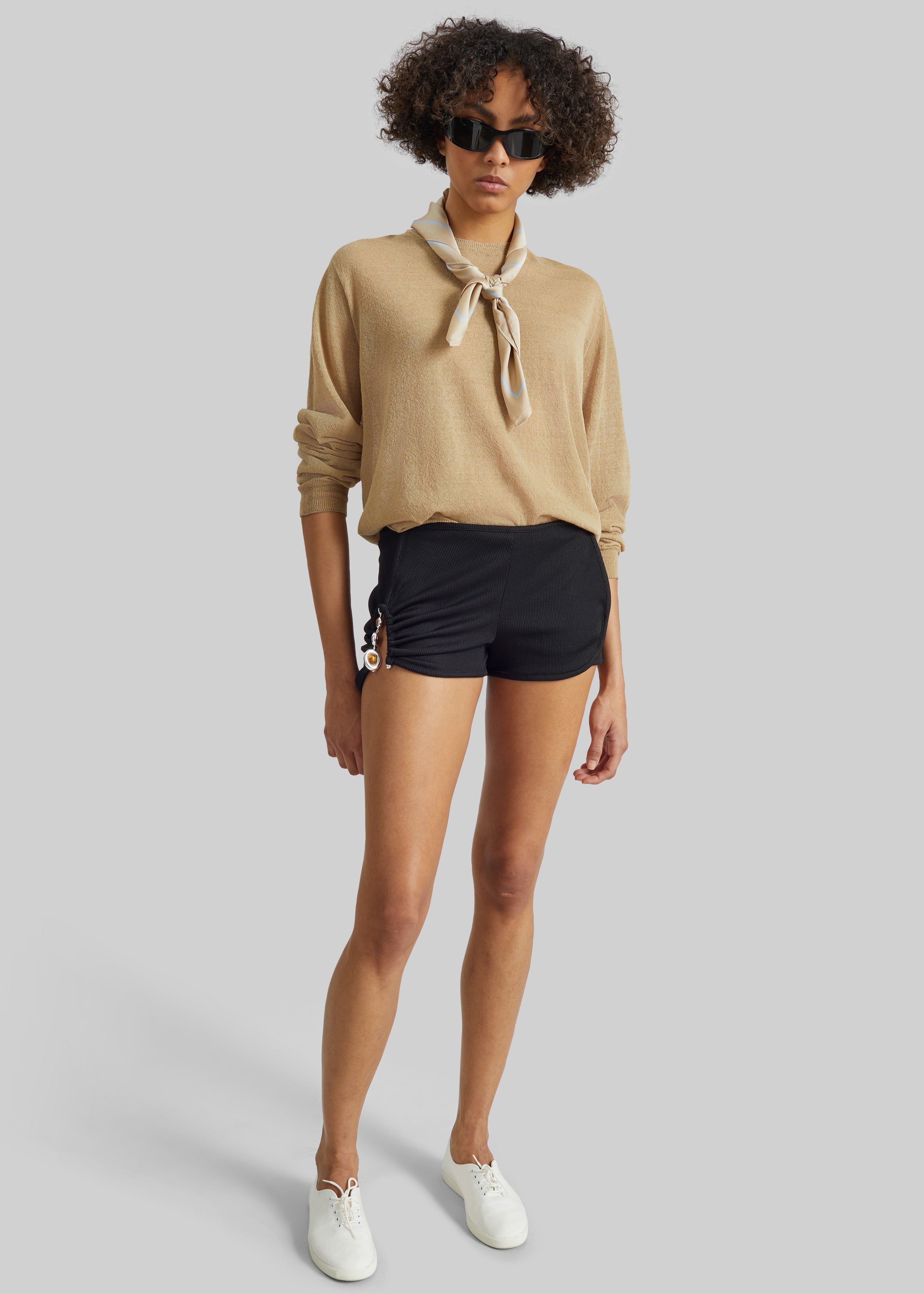 Christopher Esber Droplet Crystal Track Shorts - Black - 3